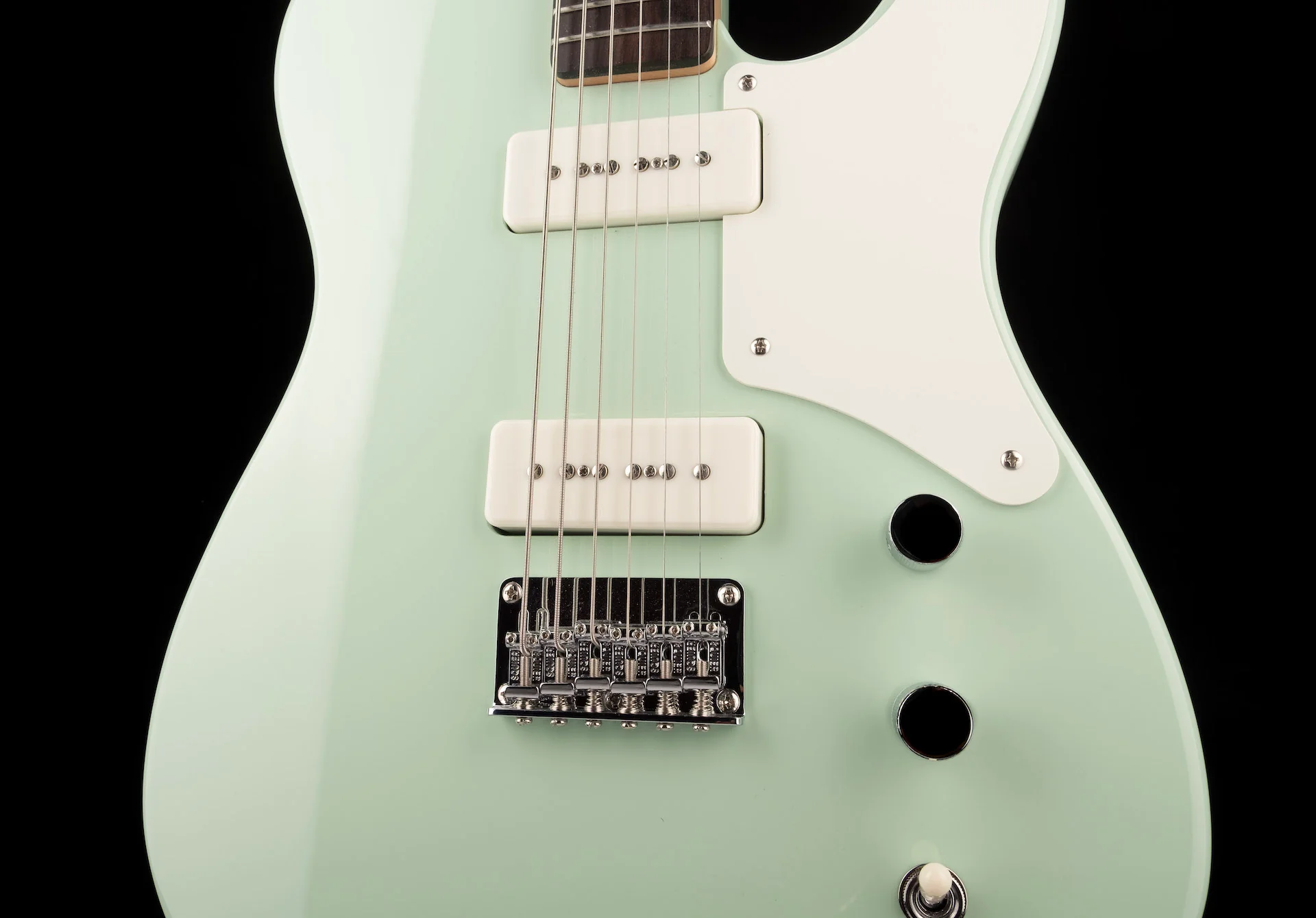 Used Squier Paranormal Baritone Cabronita Telecaster Surf Green - Image 6