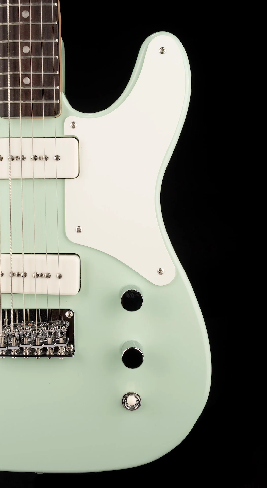 Used Squier Paranormal Baritone Cabronita Telecaster Surf Green - Image 9