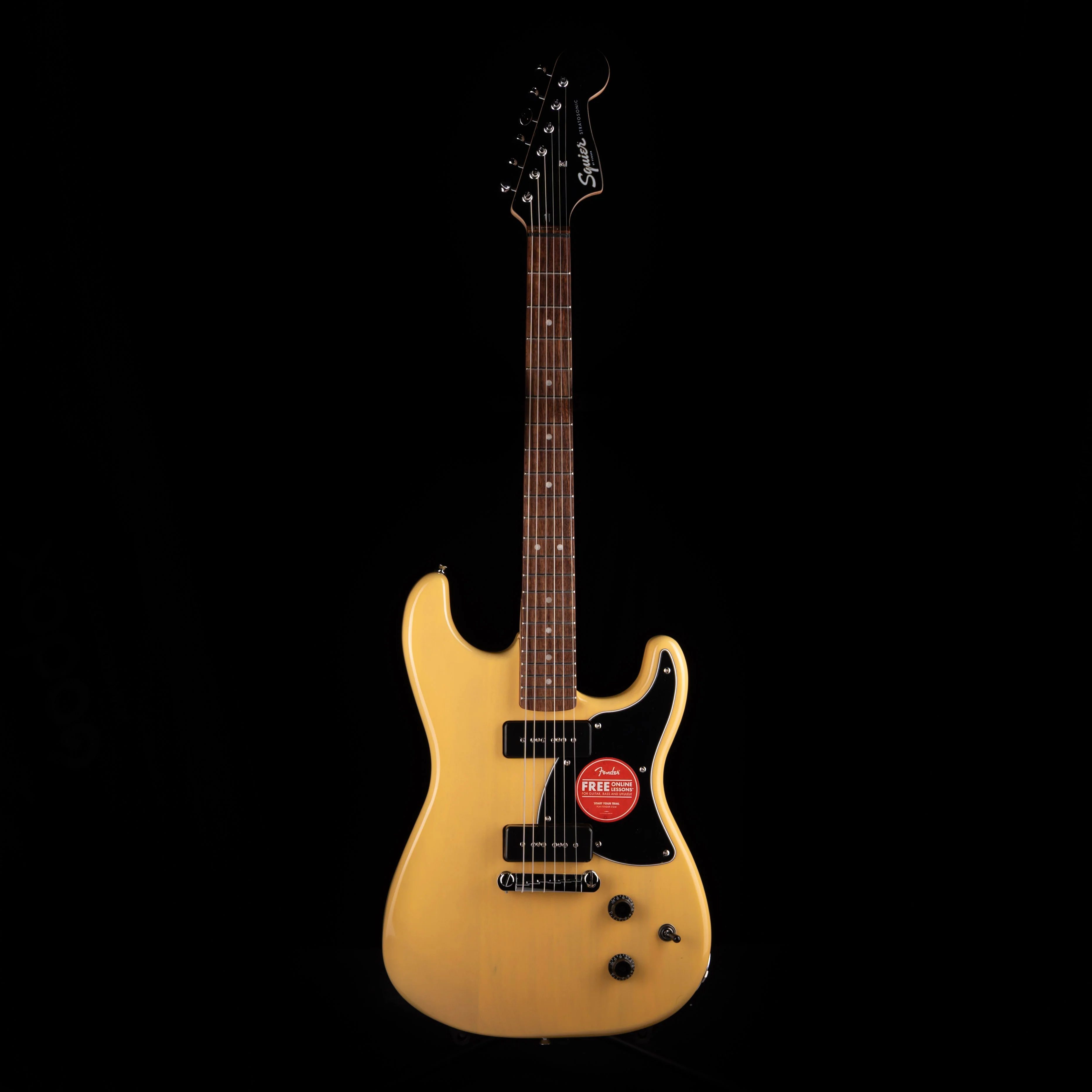 Used Squier Paranormal Strat-O-Sonic Vintage Blonde With Gig Bag - Image 2