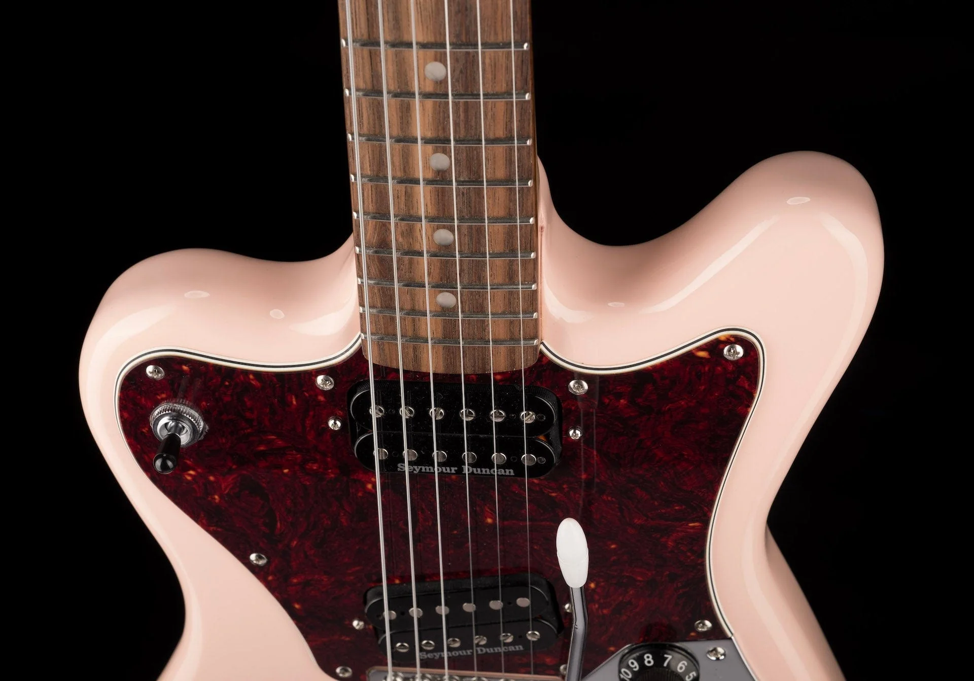 Used Squier Paranormal Super-Sonic Shell Pink with Gig Bag - Image 3
