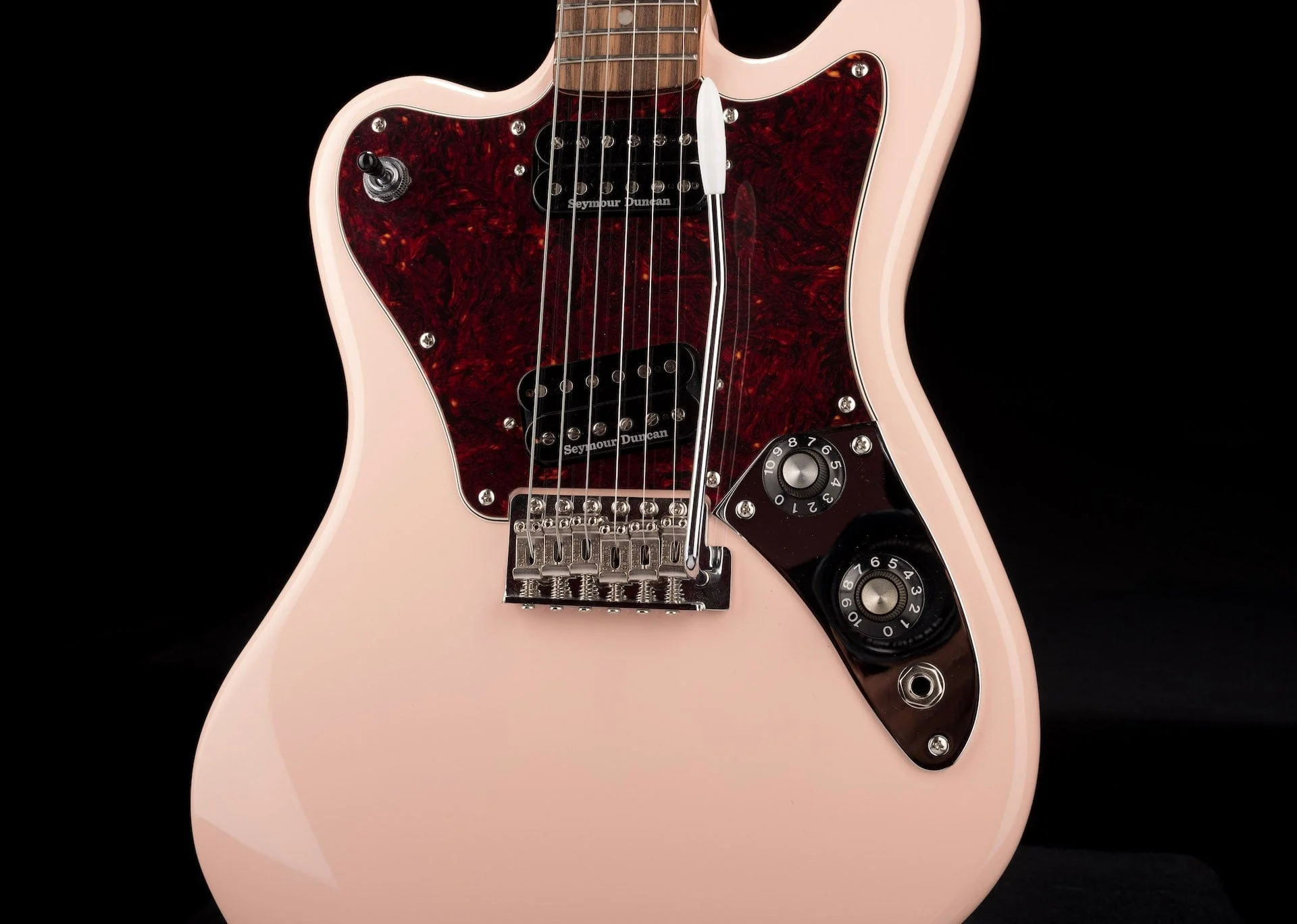 Used Squier Paranormal Super-Sonic Shell Pink with Gig Bag - Image 6
