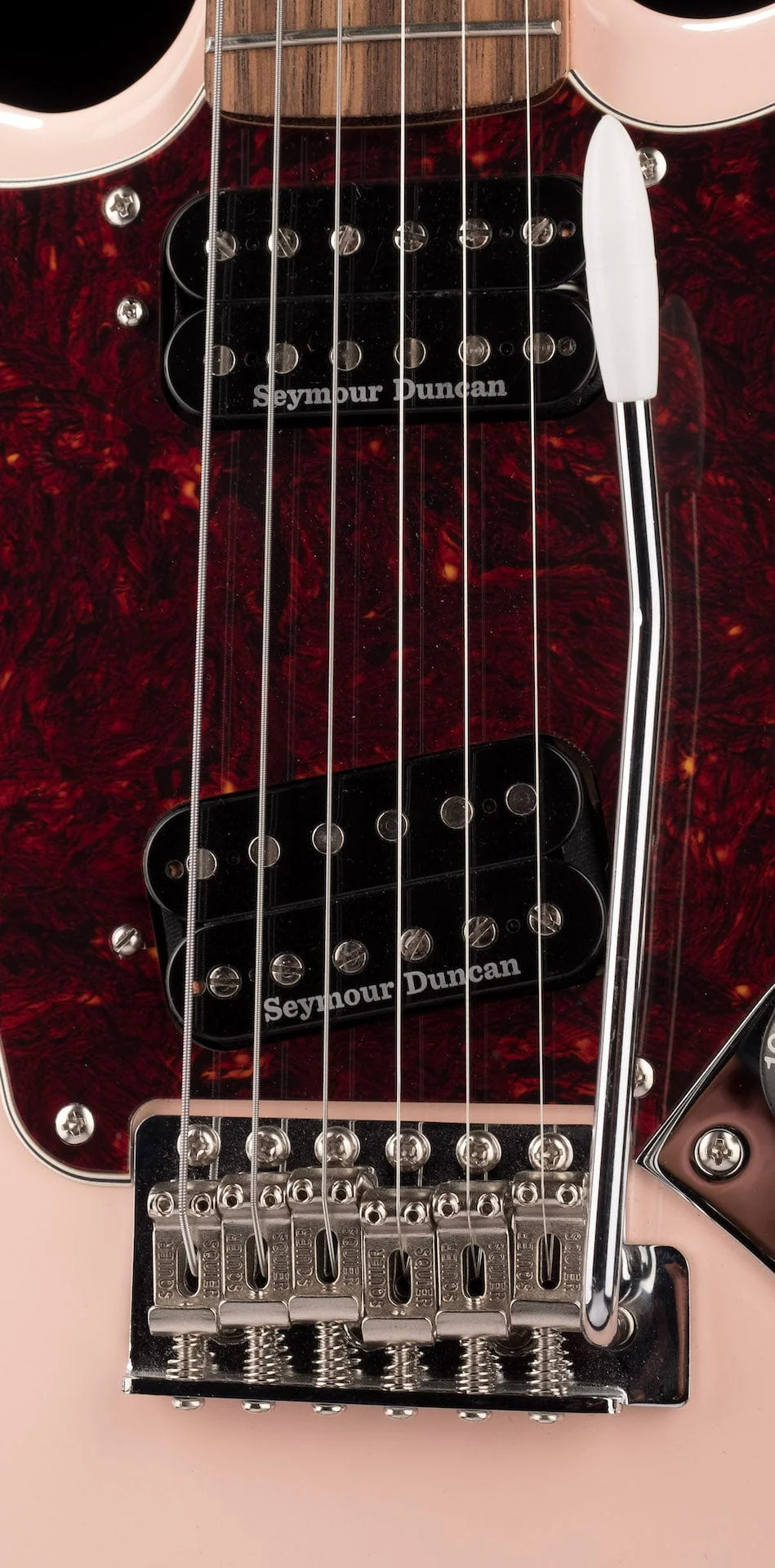 Used Squier Paranormal Super-Sonic Shell Pink with Gig Bag - Image 7