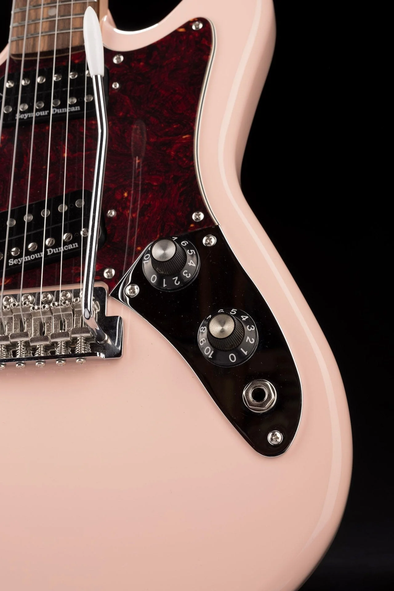 Used Squier Paranormal Super-Sonic Shell Pink with Gig Bag - Image 8