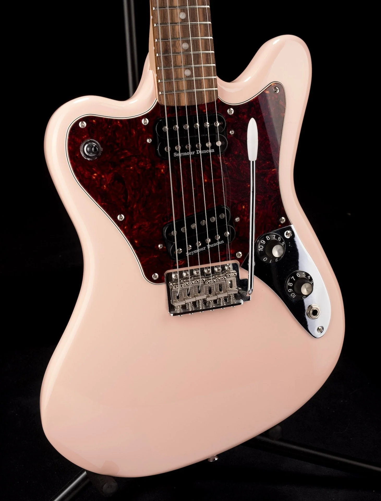Used Squier Paranormal Super-Sonic Shell Pink with Gig Bag - Image 9