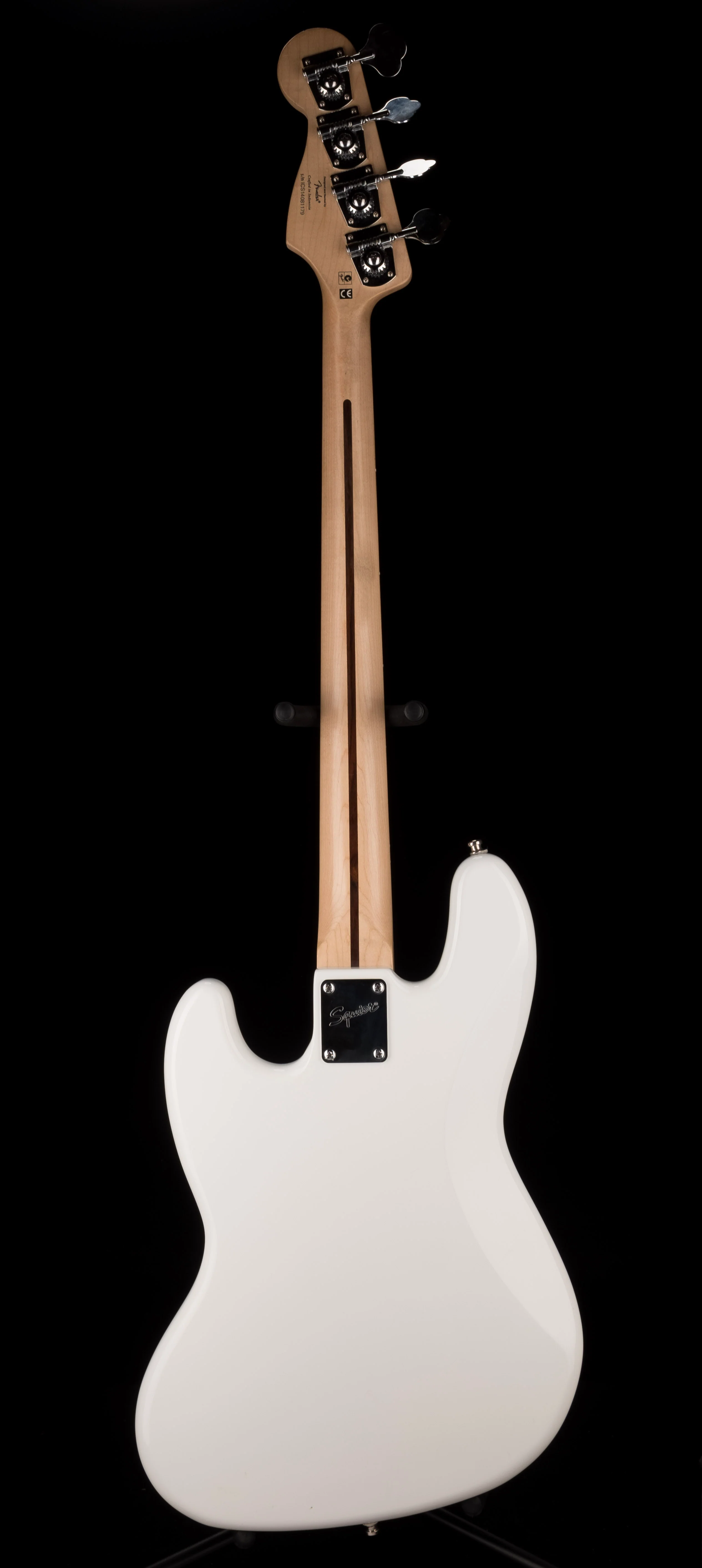 Used Squier Vintage Modified Jazz Bass with Jaguar Bass Neck Olympic White - Image 14