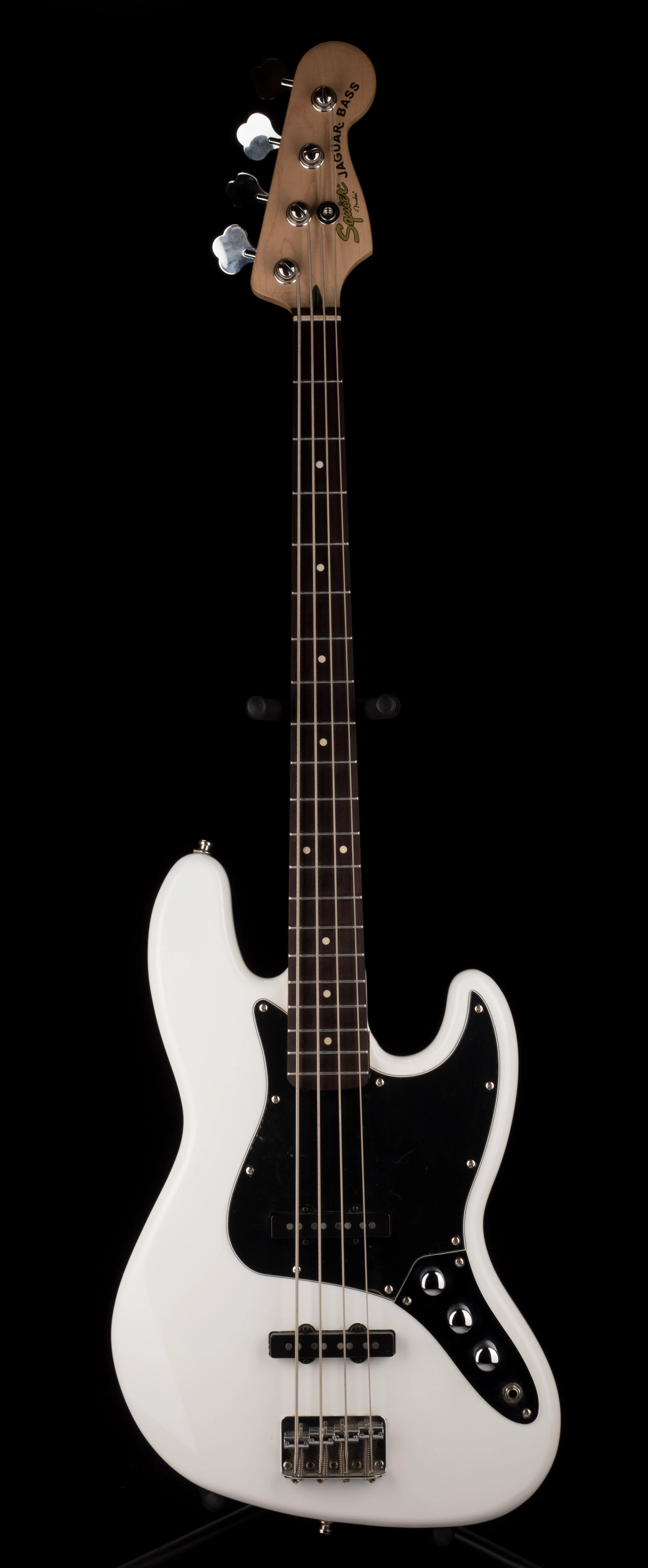 Used Squier Vintage Modified Jazz Bass with Jaguar Bass Neck Olympic White - Image 2