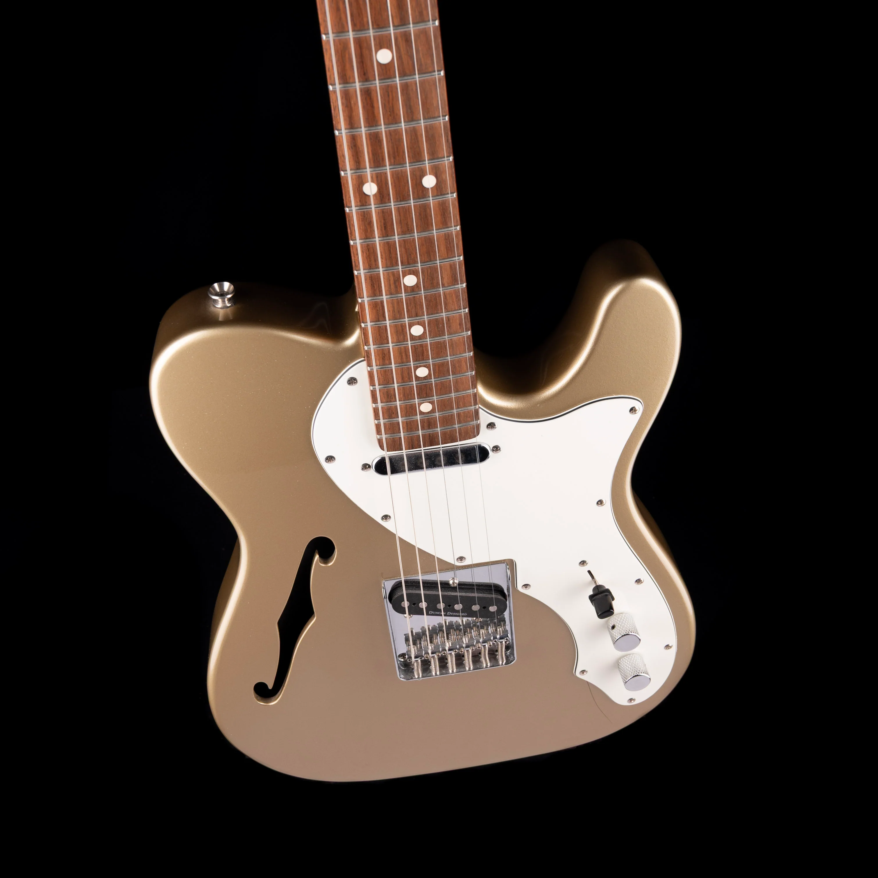 Used Squier Vintage Modified Telecaster Thinline Shoreline Gold - Image 3