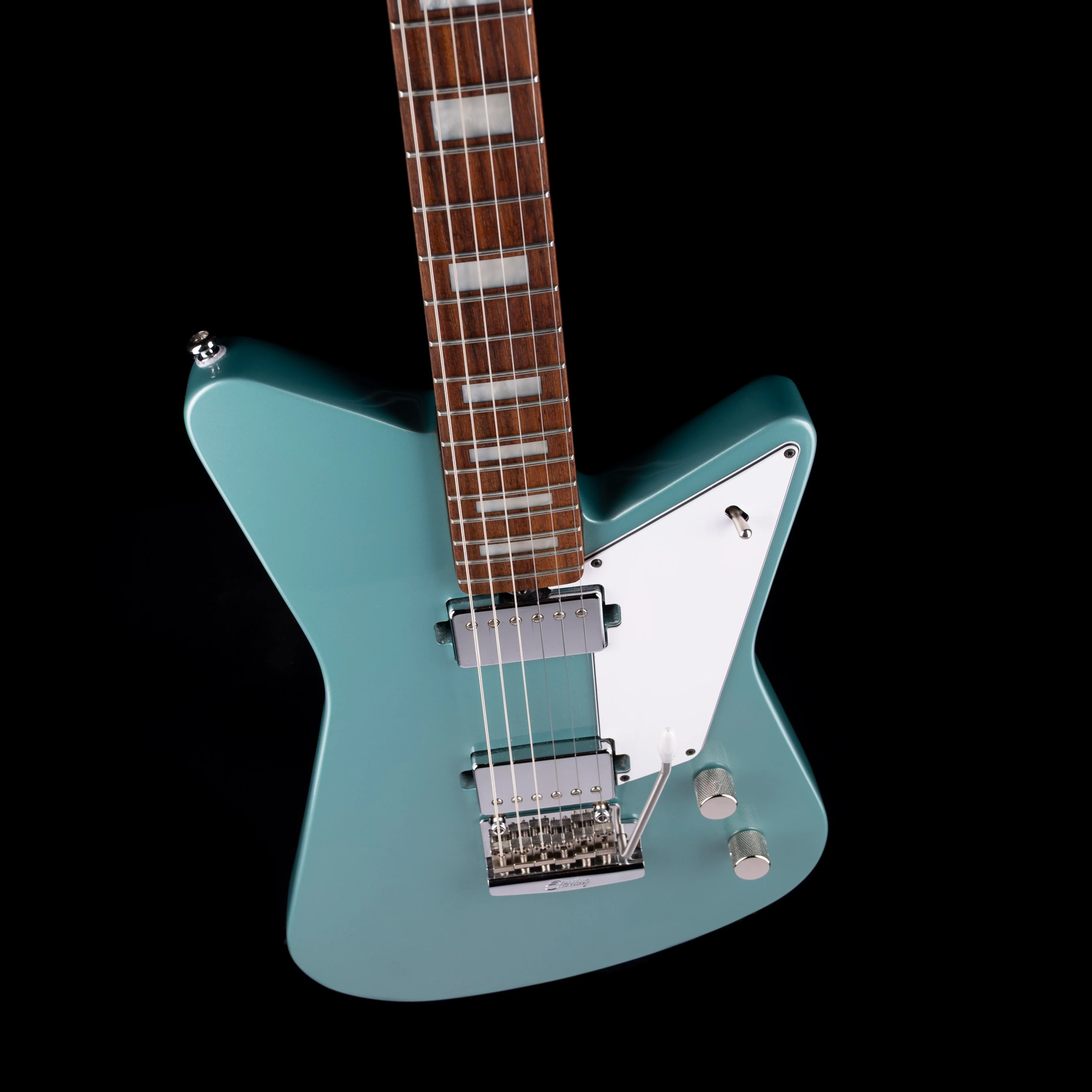 Used Sterling by Music Man Mariposa Dorado Green Electric Guitar - Image 3