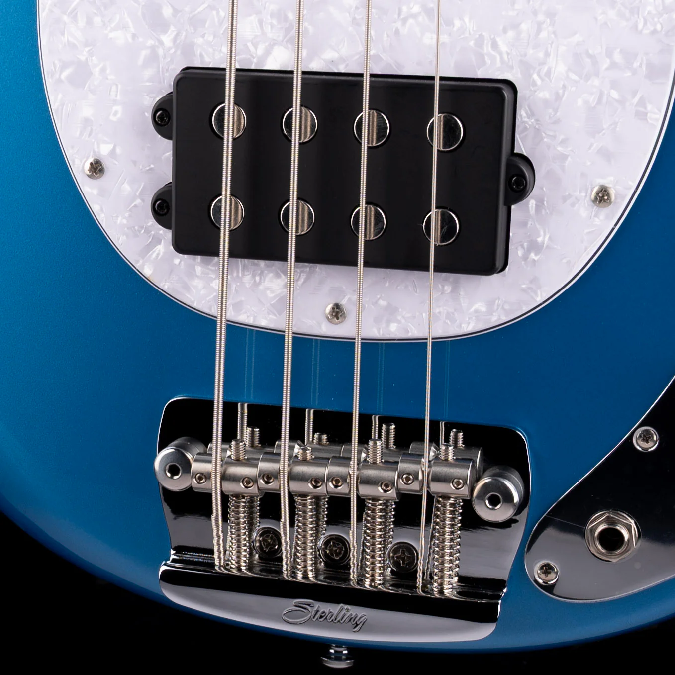 Used Sterling by Music Man StingRay Short Scale Bass Toluca Lake Blue 1 HB With Gig Bag - Image 4