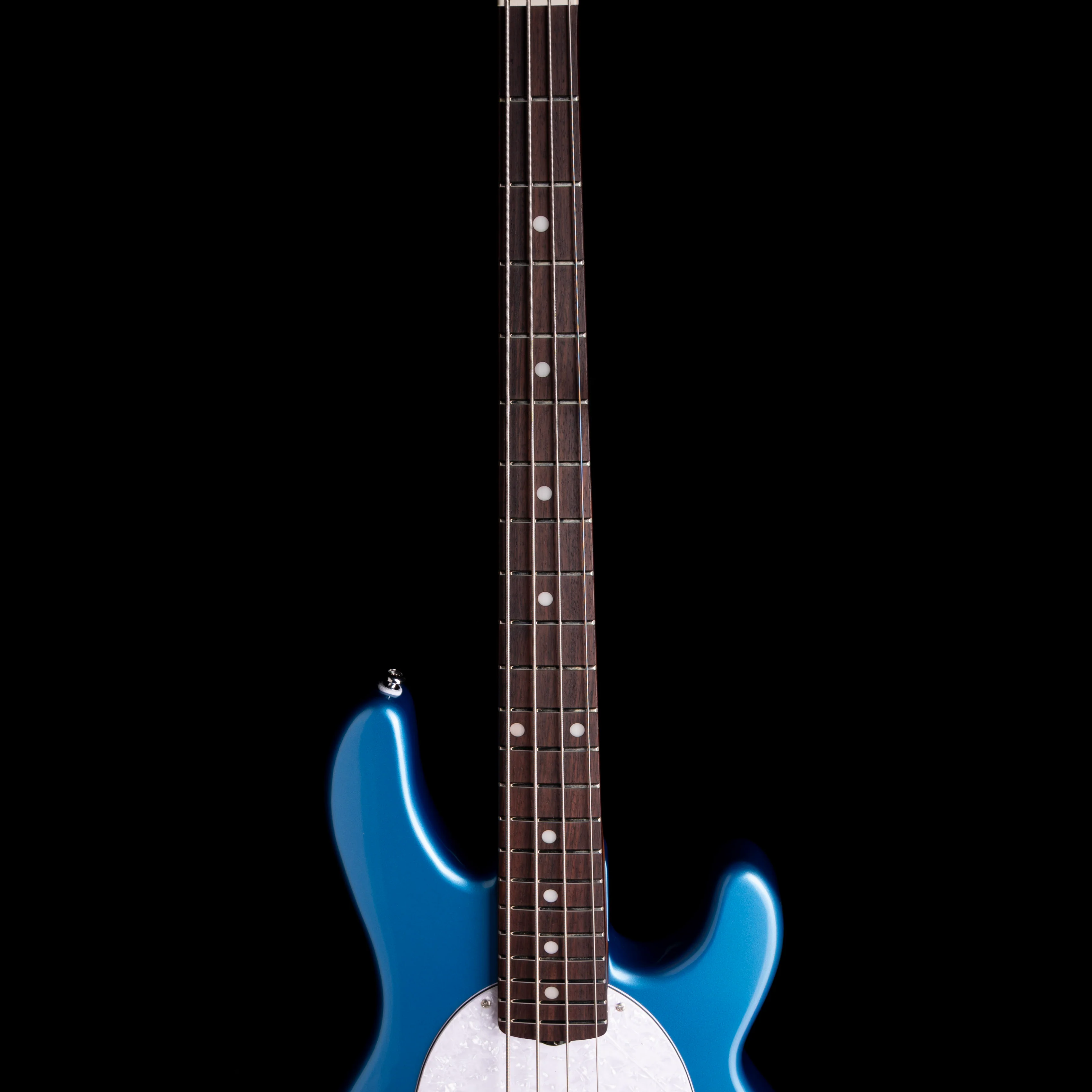 Used Sterling by Music Man StingRay Short Scale Bass Toluca Lake Blue 1 HB With Gig Bag - Image 7