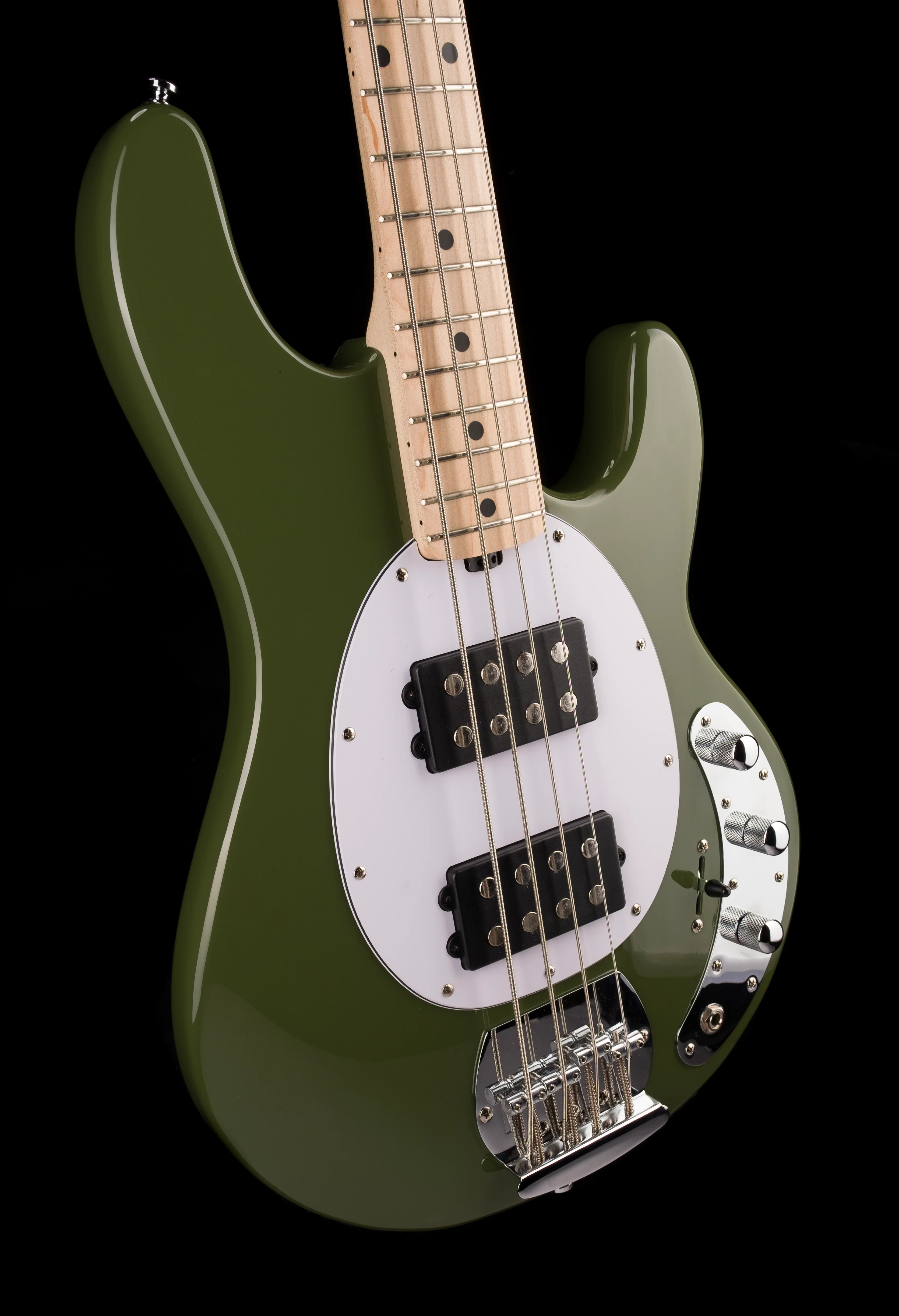 Used Sterling by Music Man SUB Series StingRay HH Bass Olive - Image 10