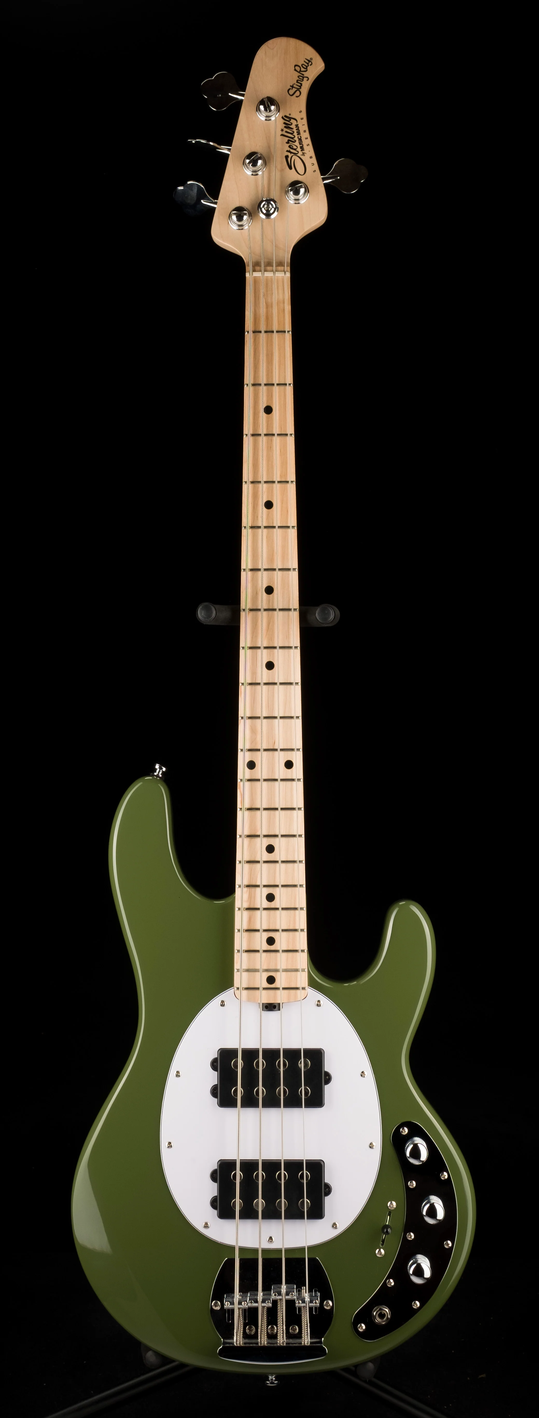 Used Sterling by Music Man SUB Series StingRay HH Bass Olive - Image 2