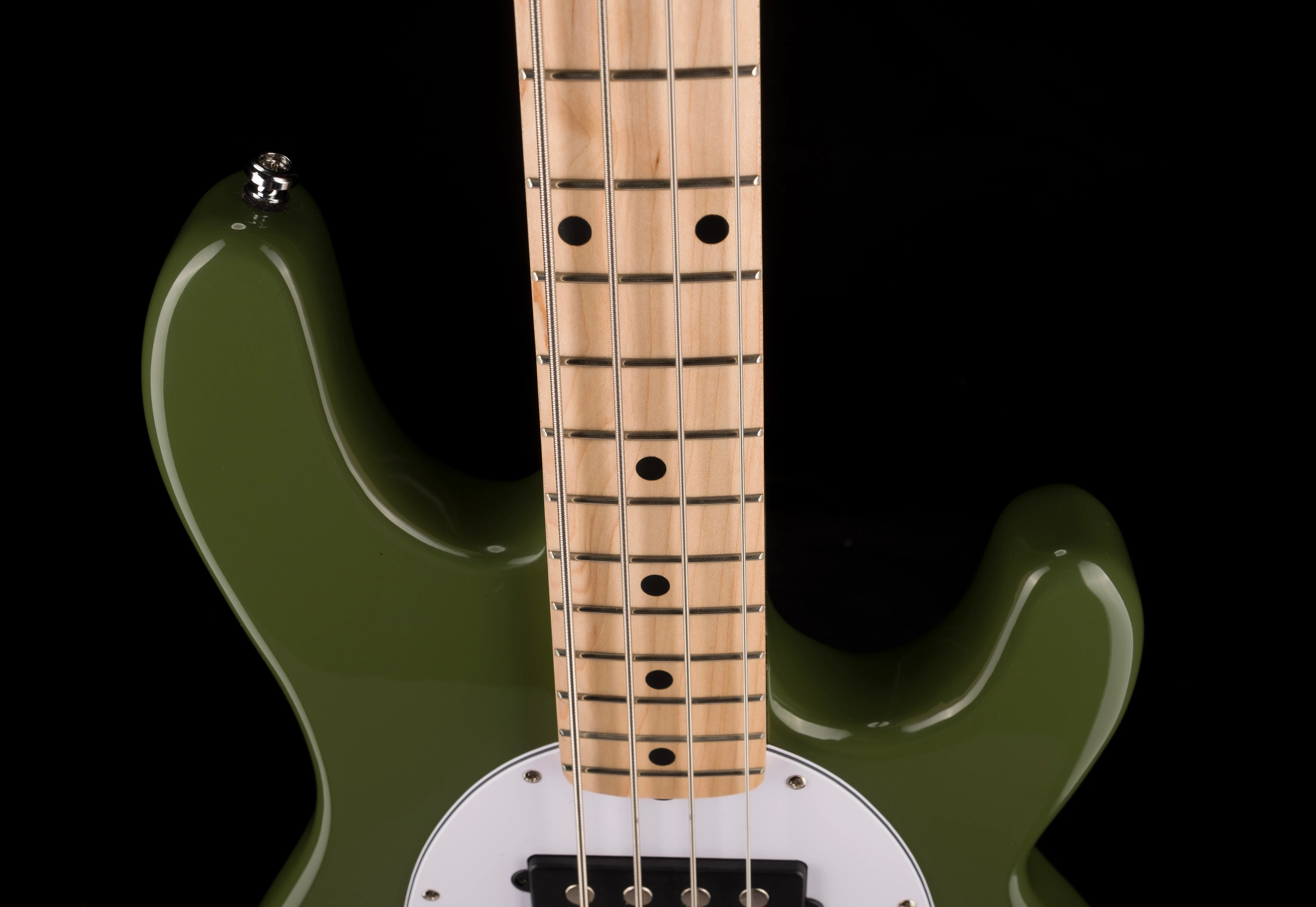 Used Sterling by Music Man SUB Series StingRay HH Bass Olive - Image 3