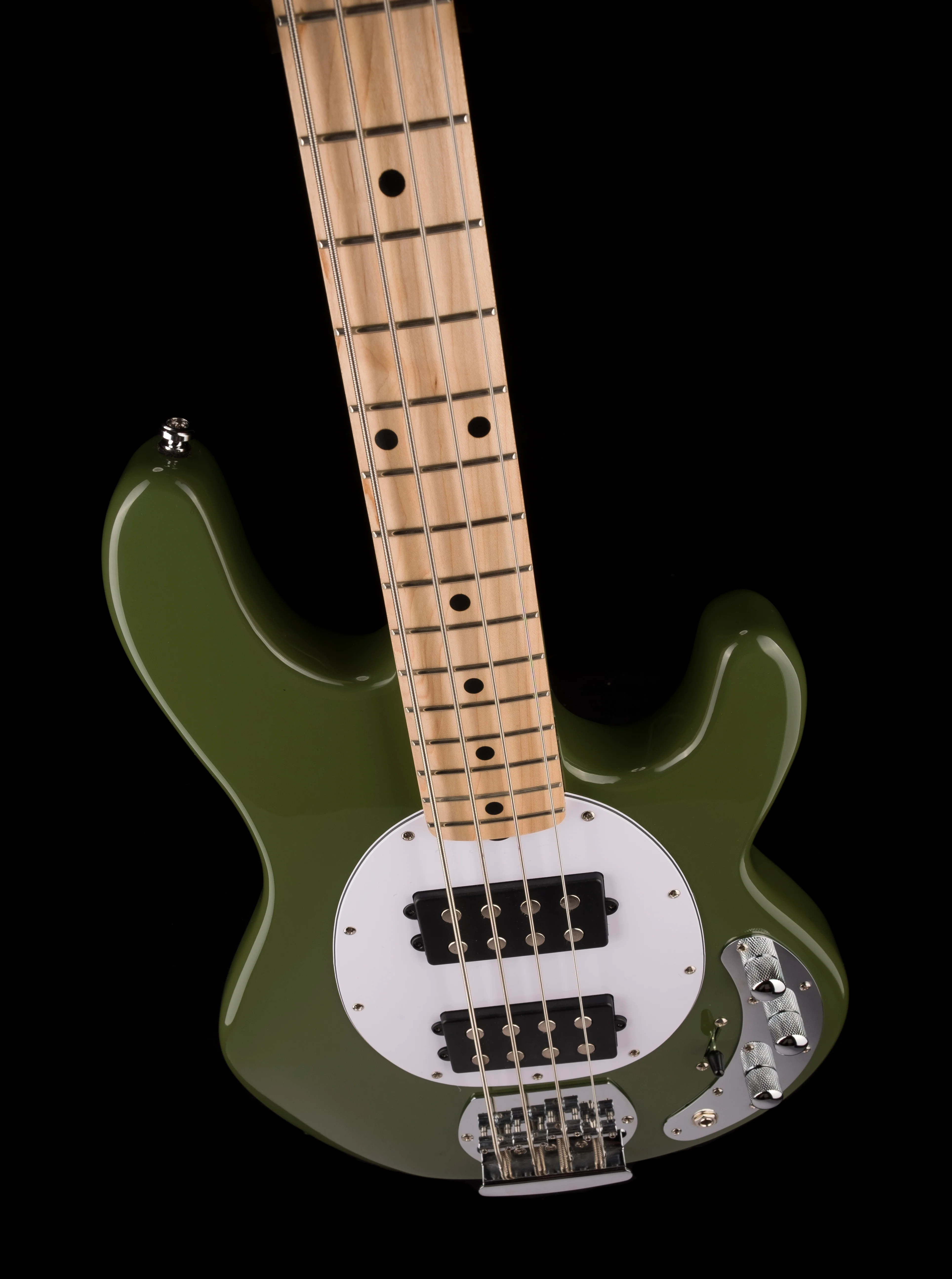 Used Sterling by Music Man SUB Series StingRay HH Bass Olive - Image 4