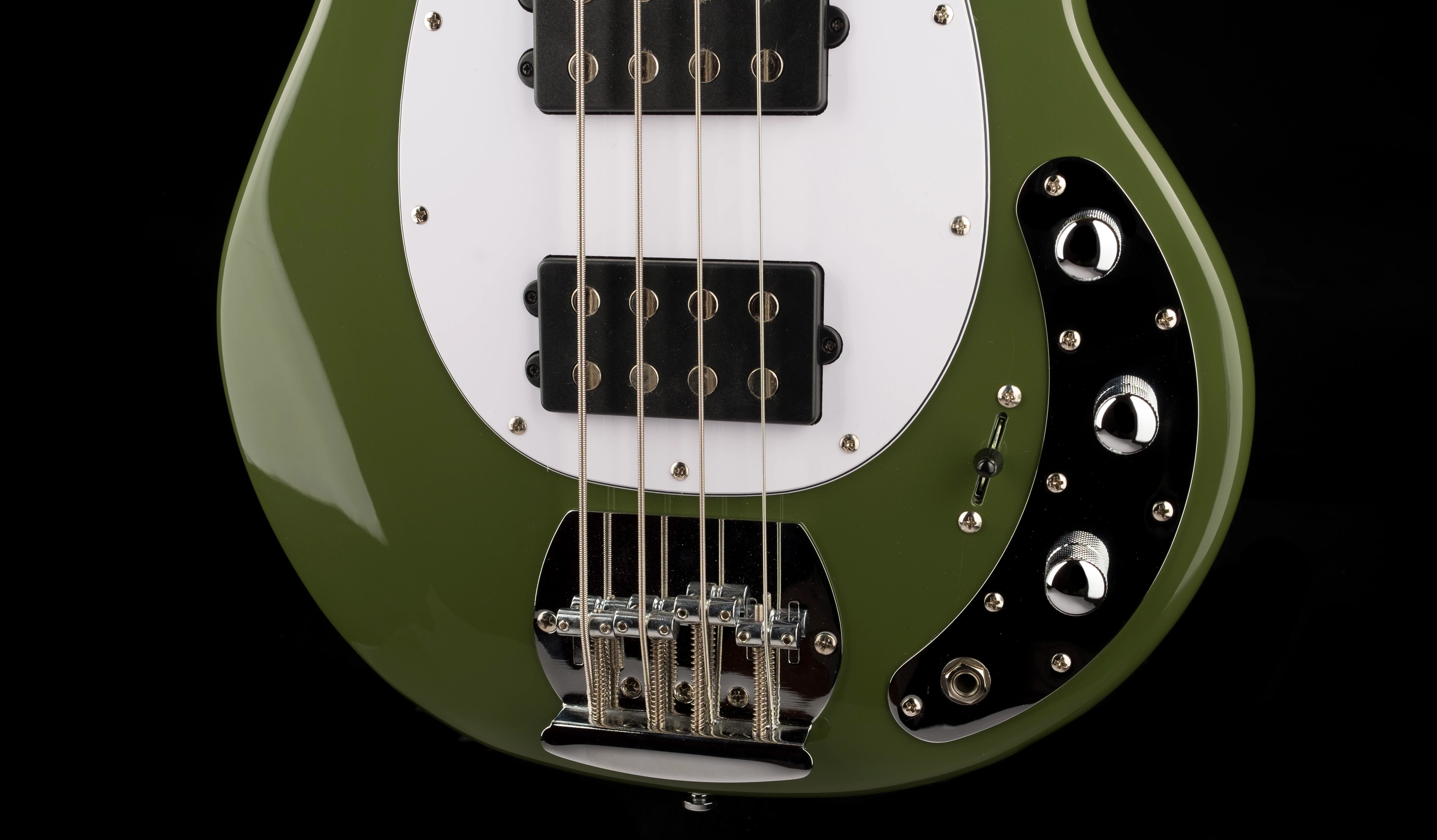 Used Sterling by Music Man SUB Series StingRay HH Bass Olive - Image 5