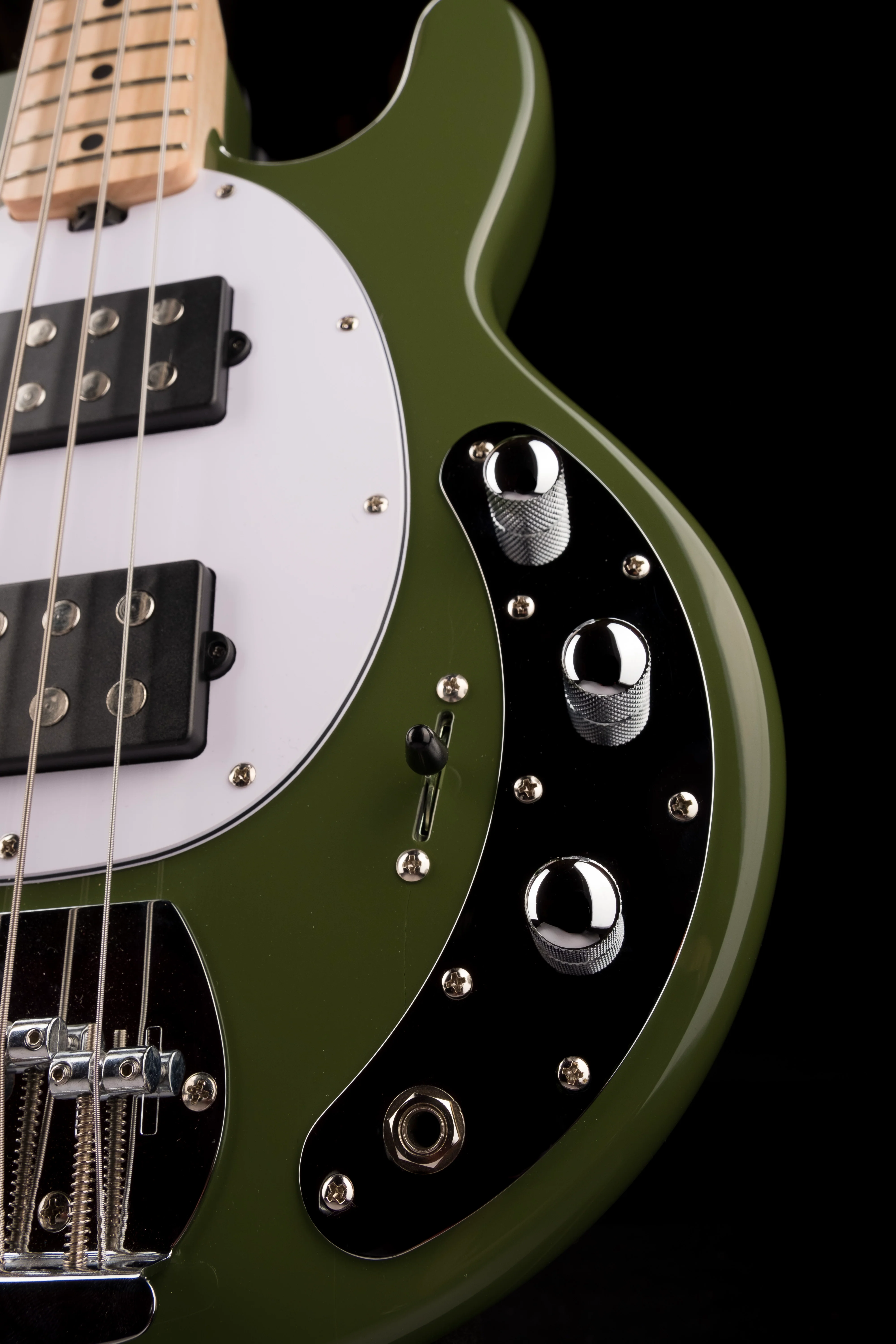 Used Sterling by Music Man SUB Series StingRay HH Bass Olive - Image 8
