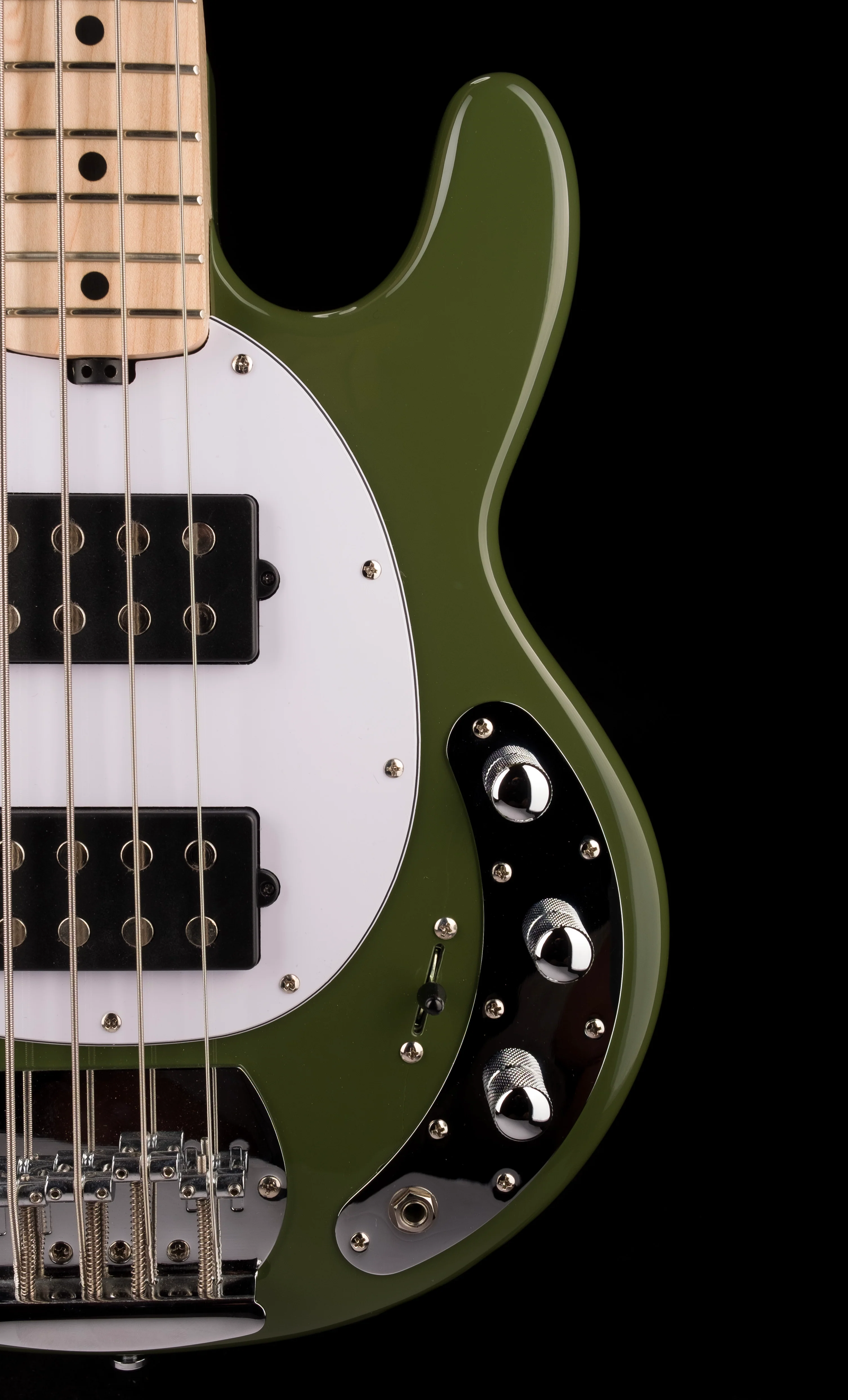 Used Sterling by Music Man SUB Series StingRay HH Bass Olive - Image 9