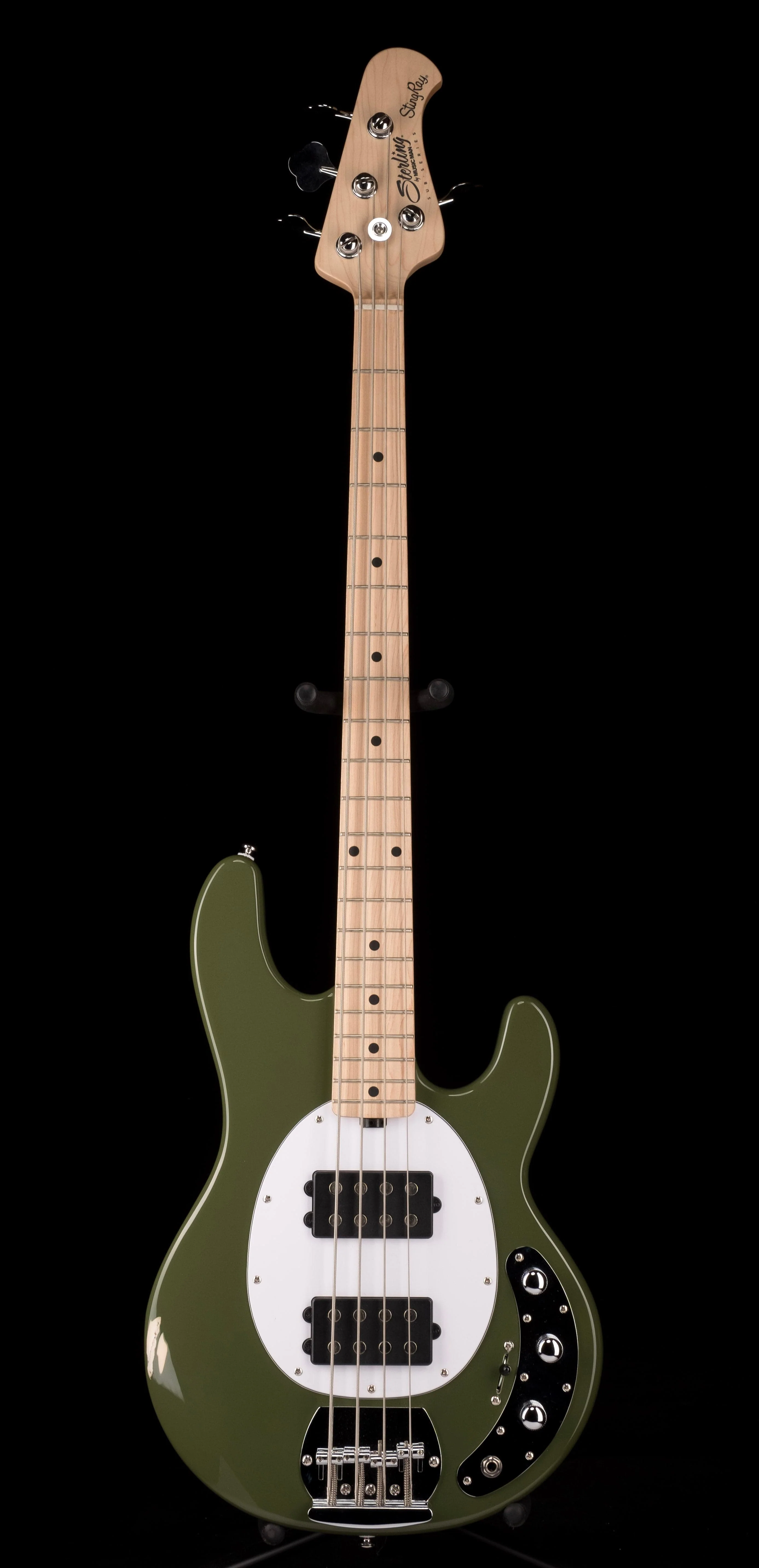 Used Sterling by Music Man SUB Series StingRay HH Bass Olive - Image 2