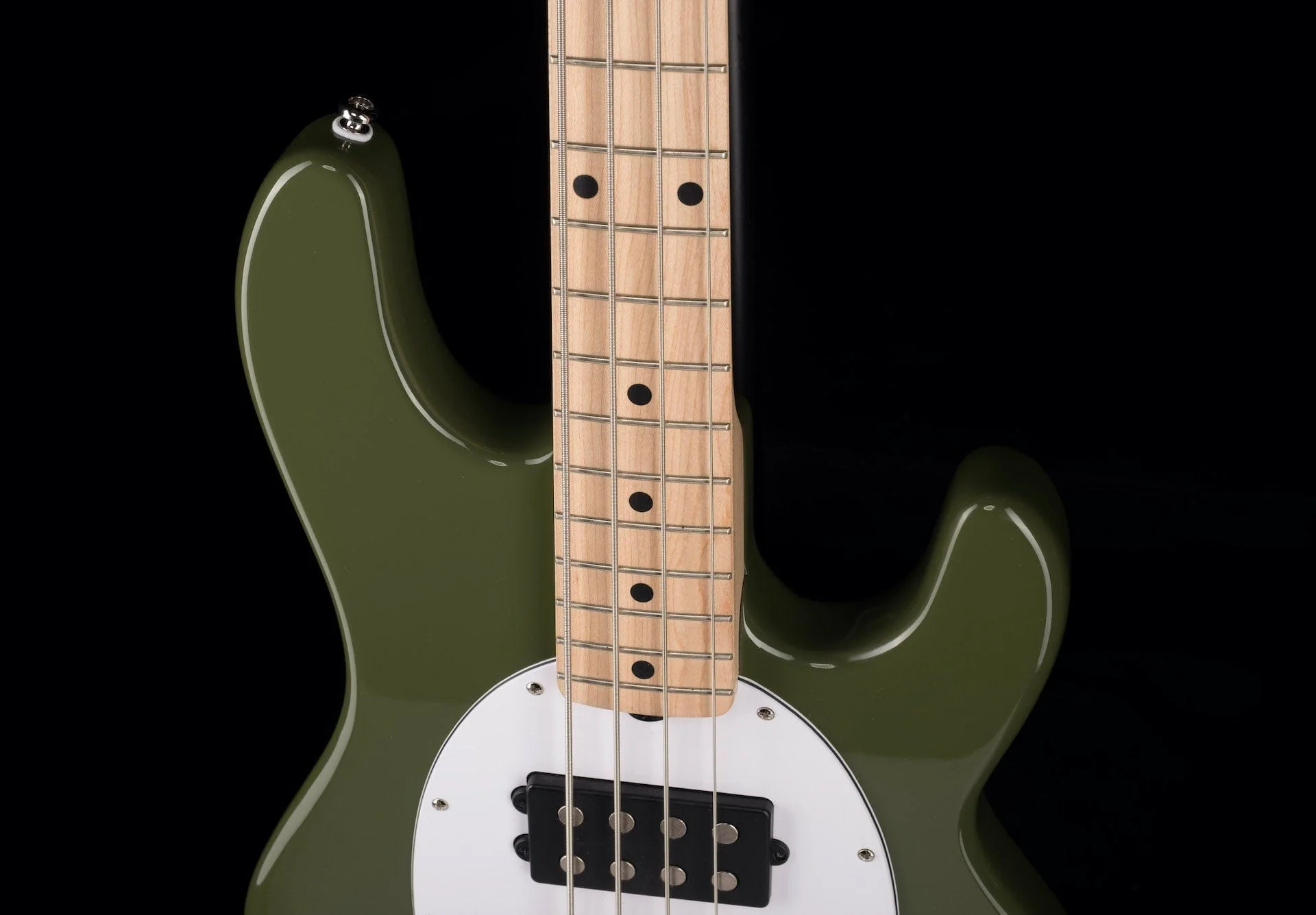 Used Sterling by Music Man SUB Series StingRay HH Bass Olive - Image 3