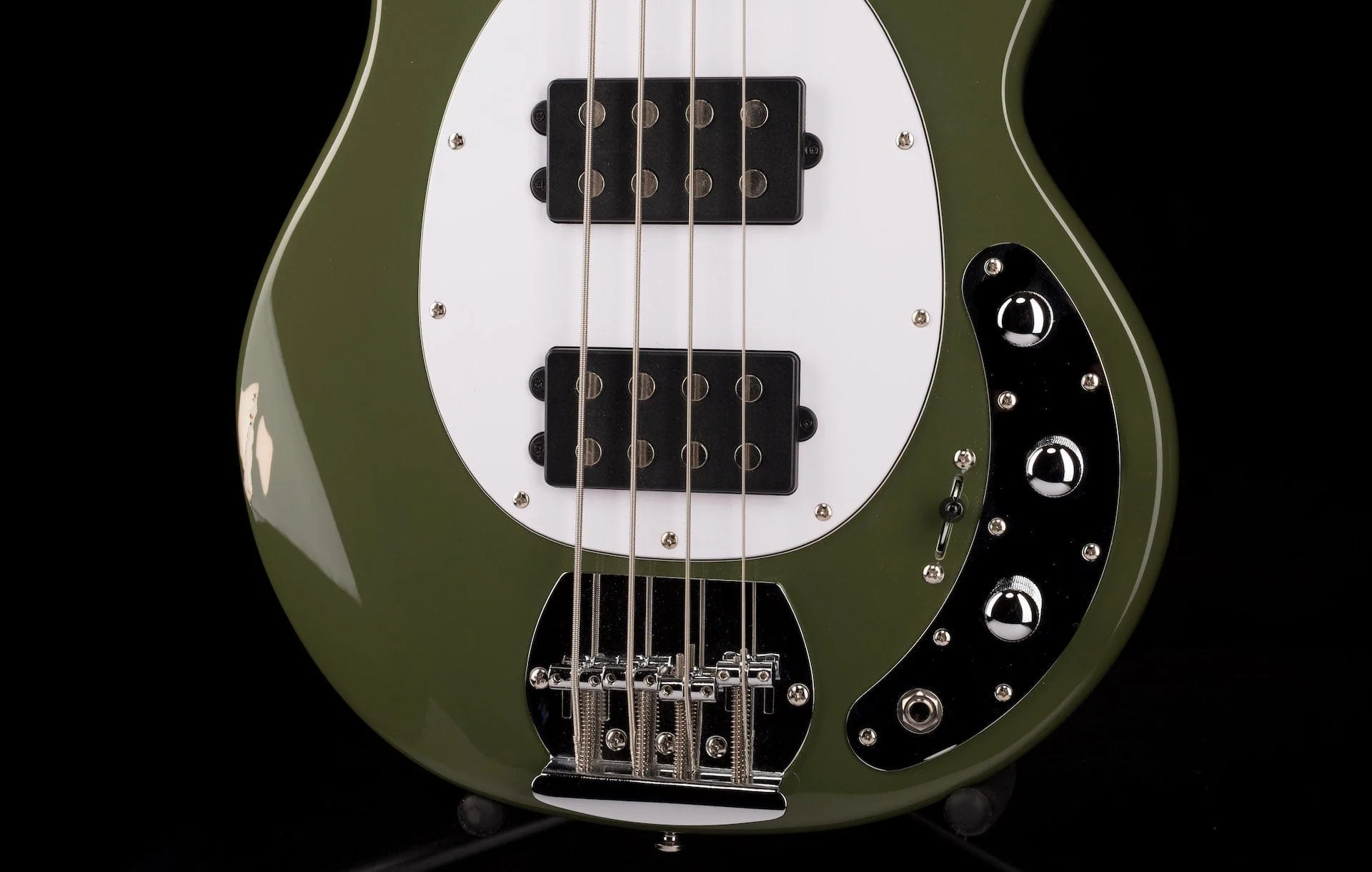 Used Sterling by Music Man SUB Series StingRay HH Bass Olive - Image 5