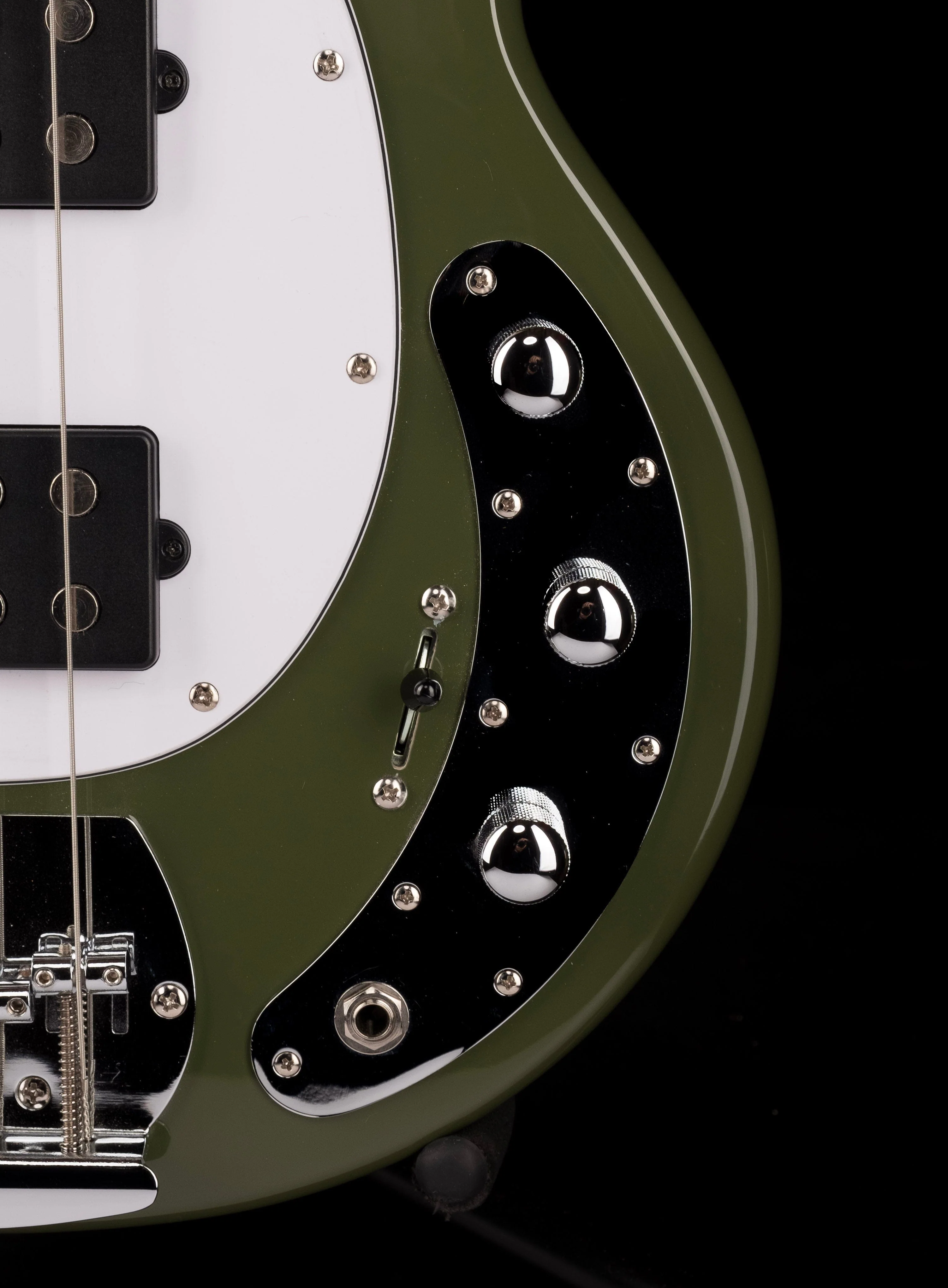 Used Sterling by Music Man SUB Series StingRay HH Bass Olive - Image 8