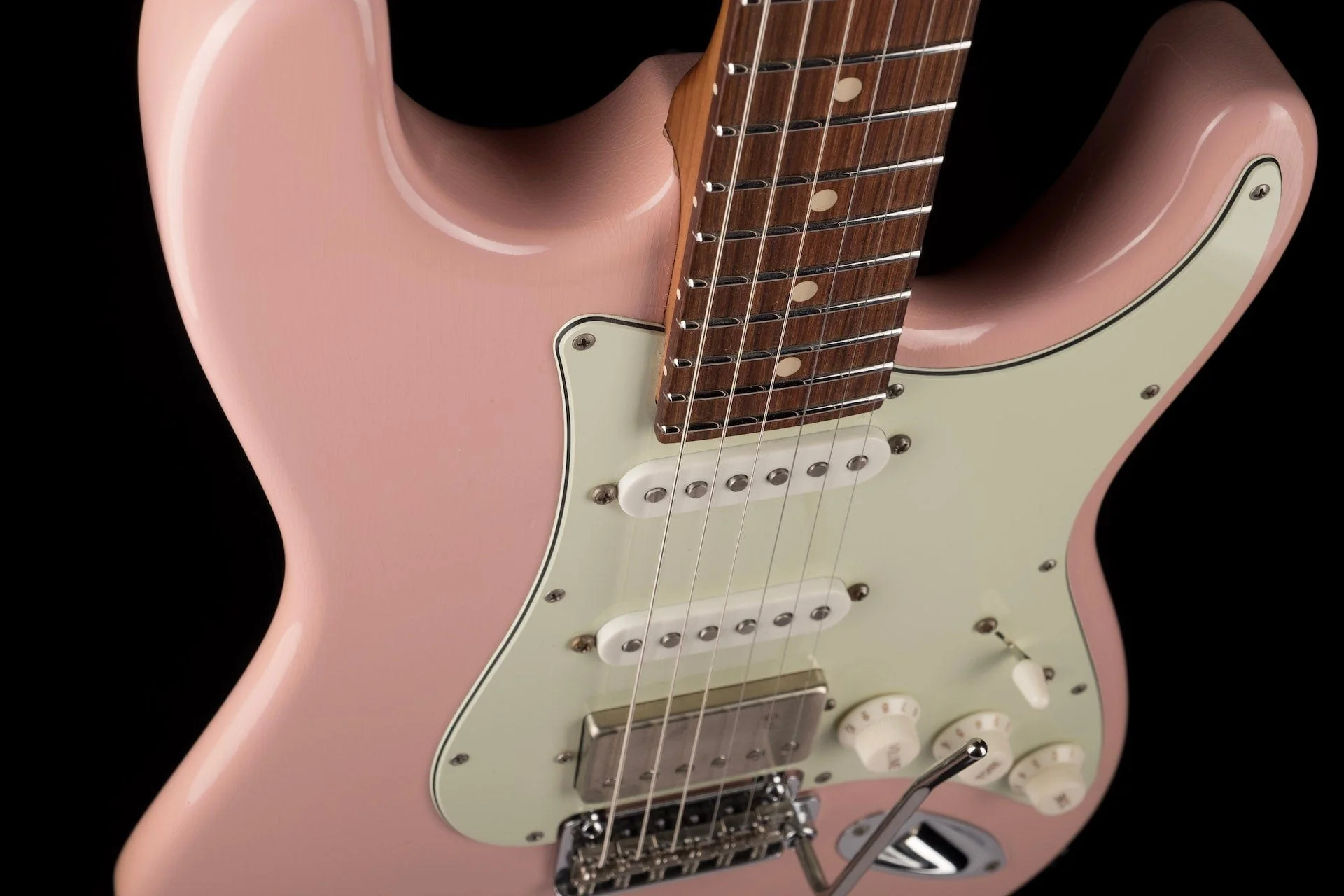Used Suhr Mateus Asato Signature Classic S Antique HSS Shell Pink with OHSC - Image 10
