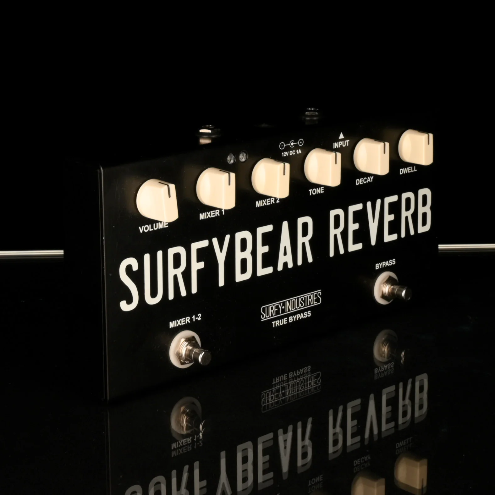 Used Surfy Industries SurfyBear Compact Tank Black Reverb Guitar Effect Pedal - Image 4