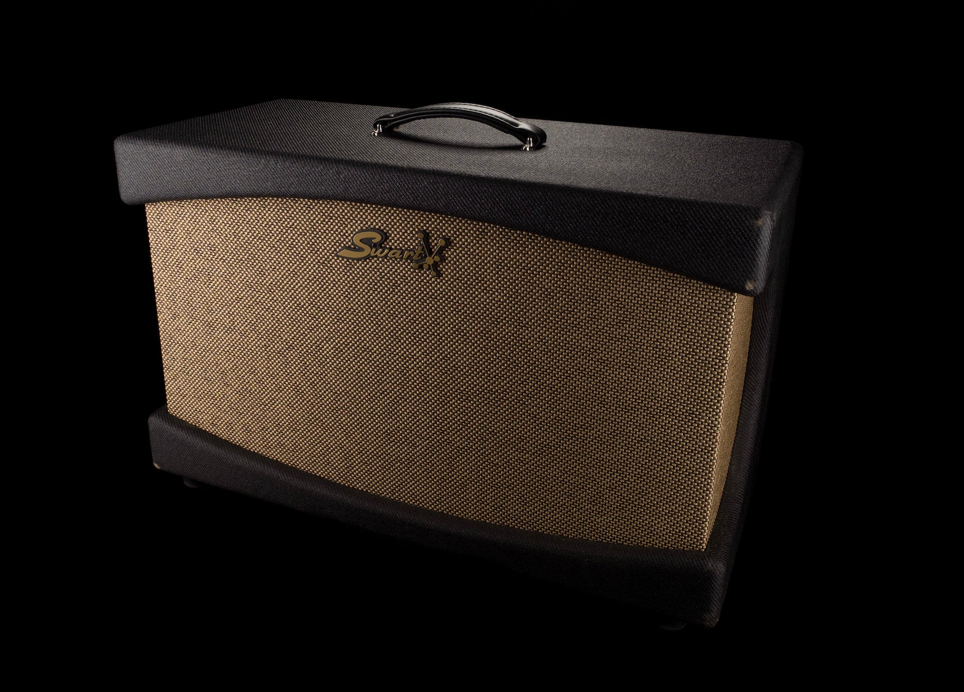 Used Swart Stereo 2x12" Creamback Speakers Dark Tweed Guitar Amp Cabinet - Image 2