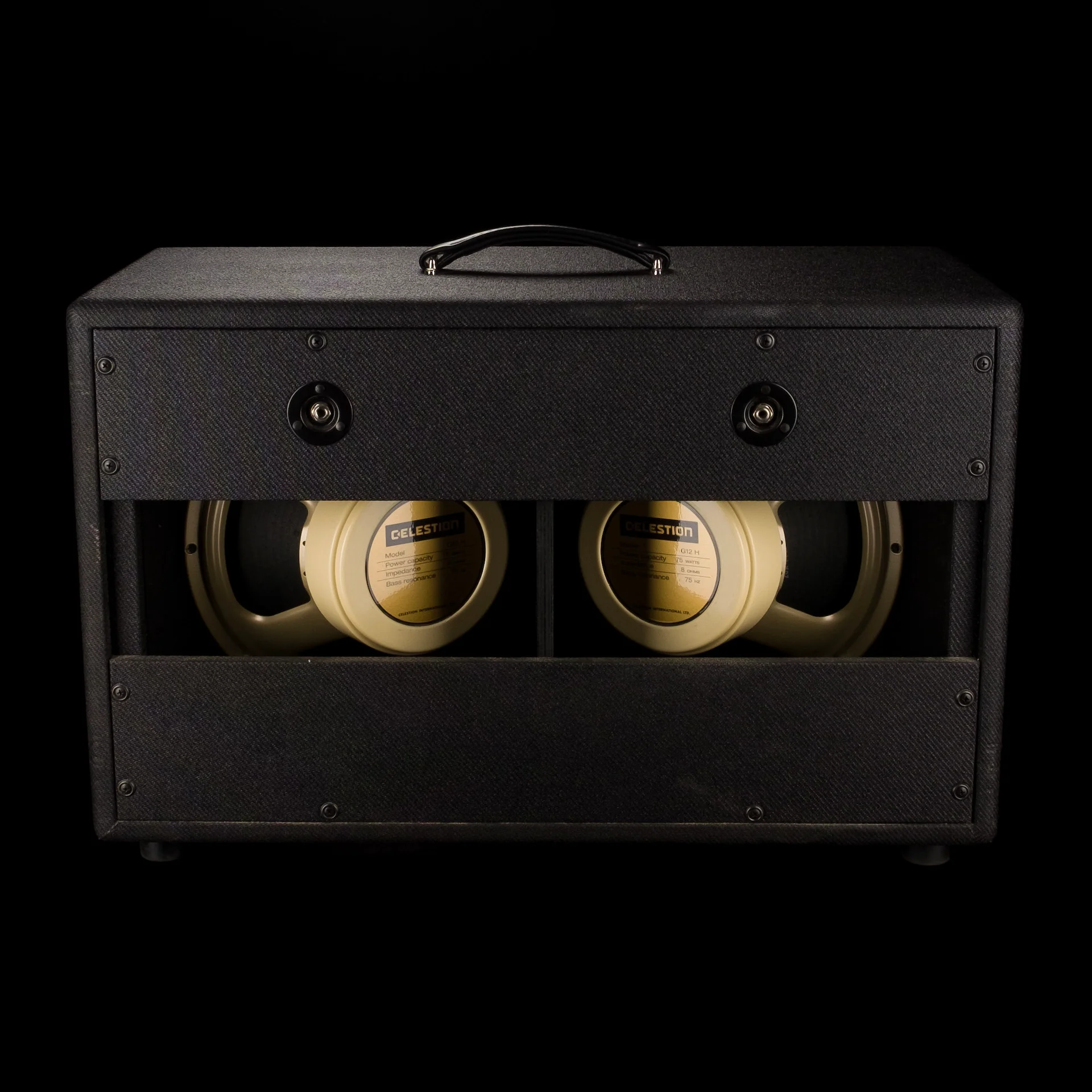 Used Swart Stereo 2x12" Creamback Speakers Dark Tweed Guitar Amp Cabinet - Image 7