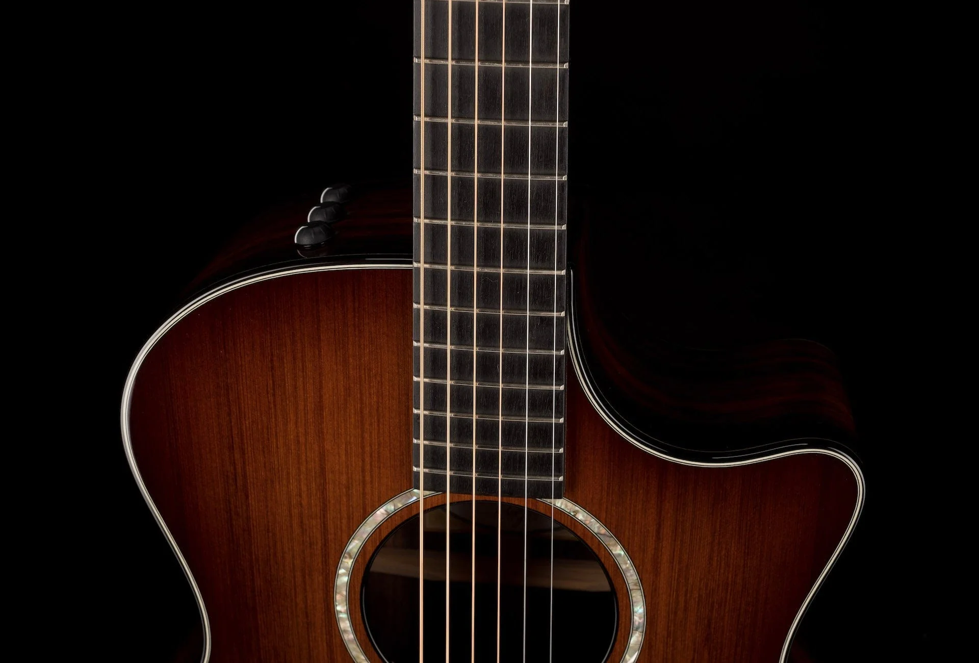 Used Taylor Custom Grand Auditorium Sinker Redwood And Macassar Ebony with OHSC - Image 3