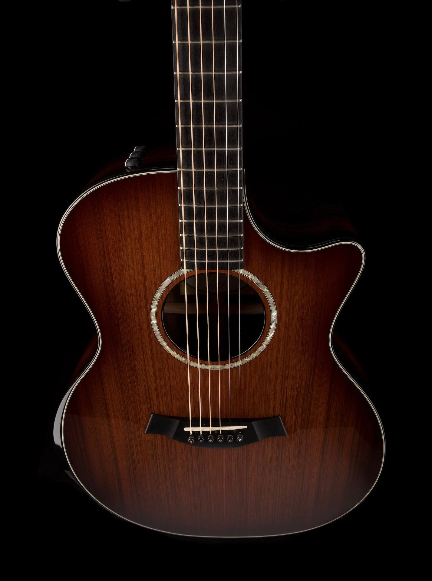 Used Taylor Custom Grand Auditorium Sinker Redwood And Macassar Ebony with OHSC - Image 4