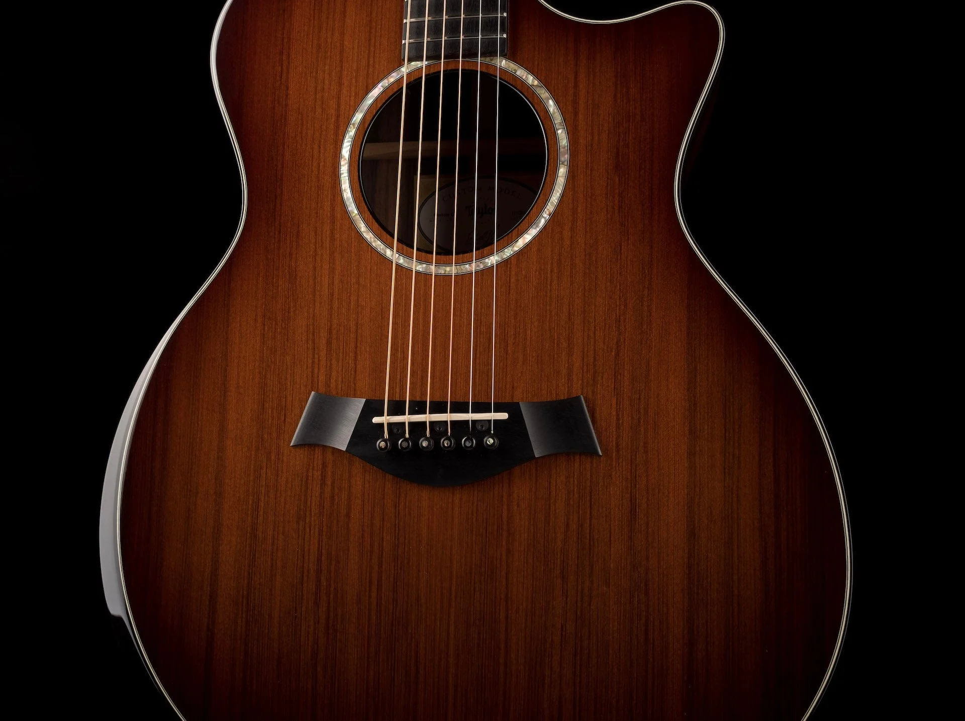 Used Taylor Custom Grand Auditorium Sinker Redwood And Macassar Ebony with OHSC - Image 6