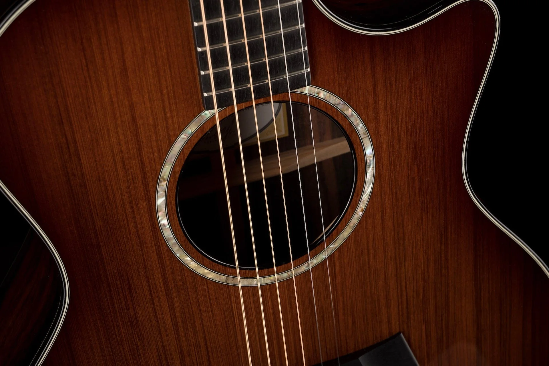 Used Taylor Custom Grand Auditorium Sinker Redwood And Macassar Ebony with OHSC - Image 7