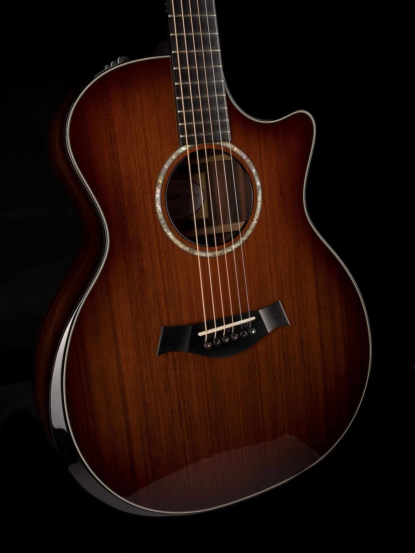 Used Taylor Custom Grand Auditorium Sinker Redwood And Macassar Ebony with OHSC - Image 8