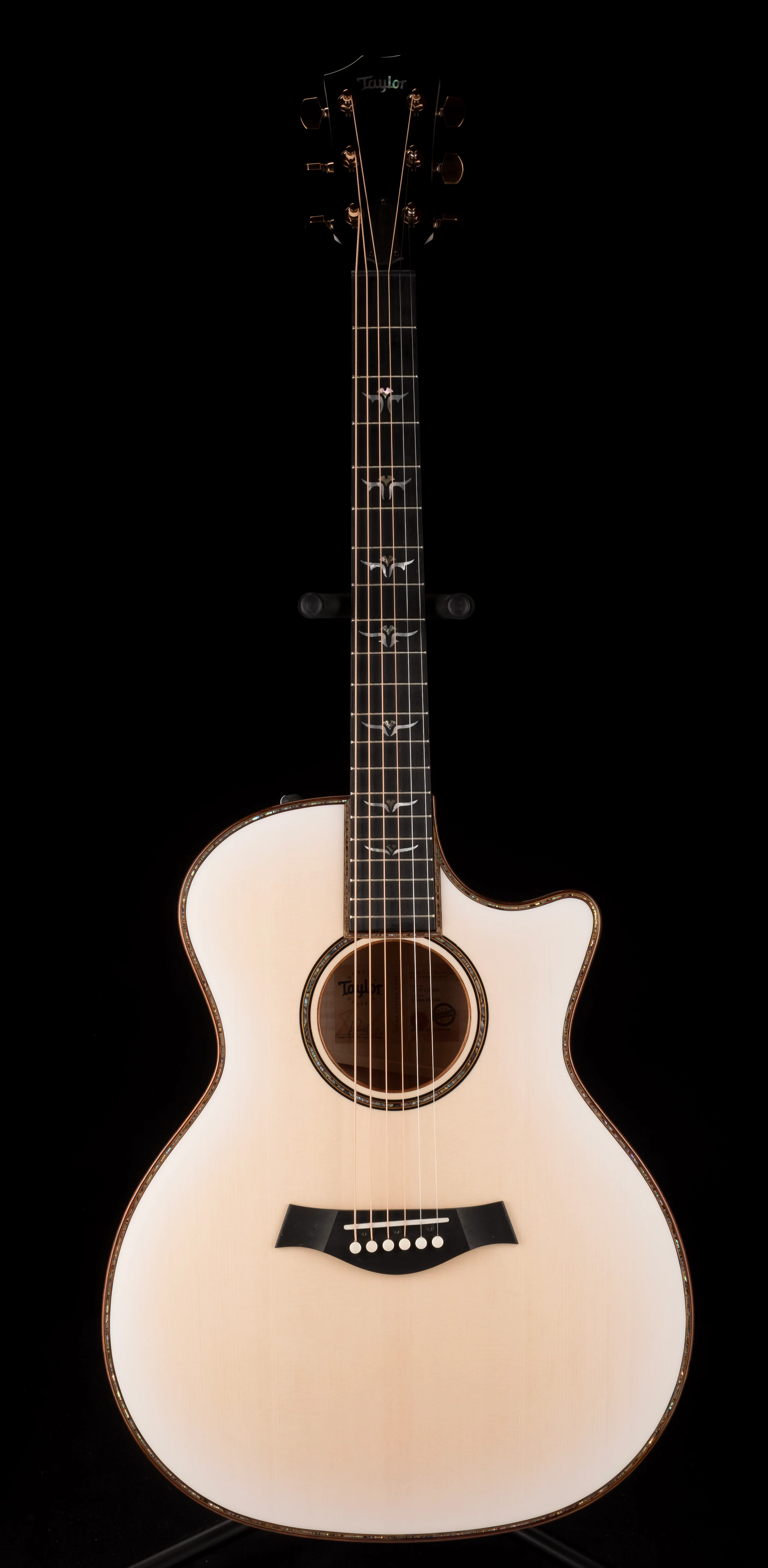 Used Taylor Custom Grand Auditorium C14ce Whitepearl Burst Catch Event # 22 With Case - Image 2