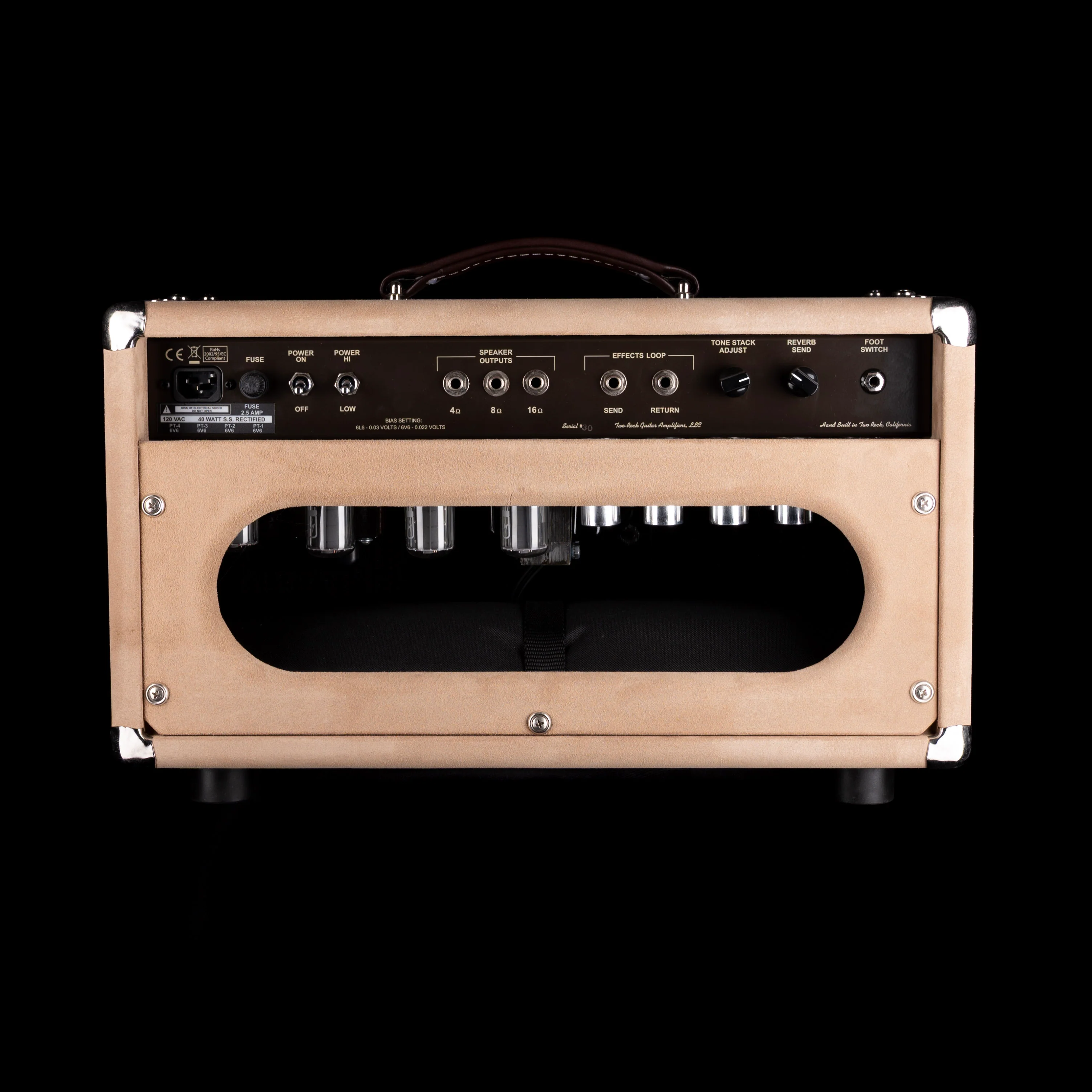 Used Two Rock Vintage Deluxe 40/20 Guitar Amp Head And 1x15" Cabinet Dogwood Suede - Image 14