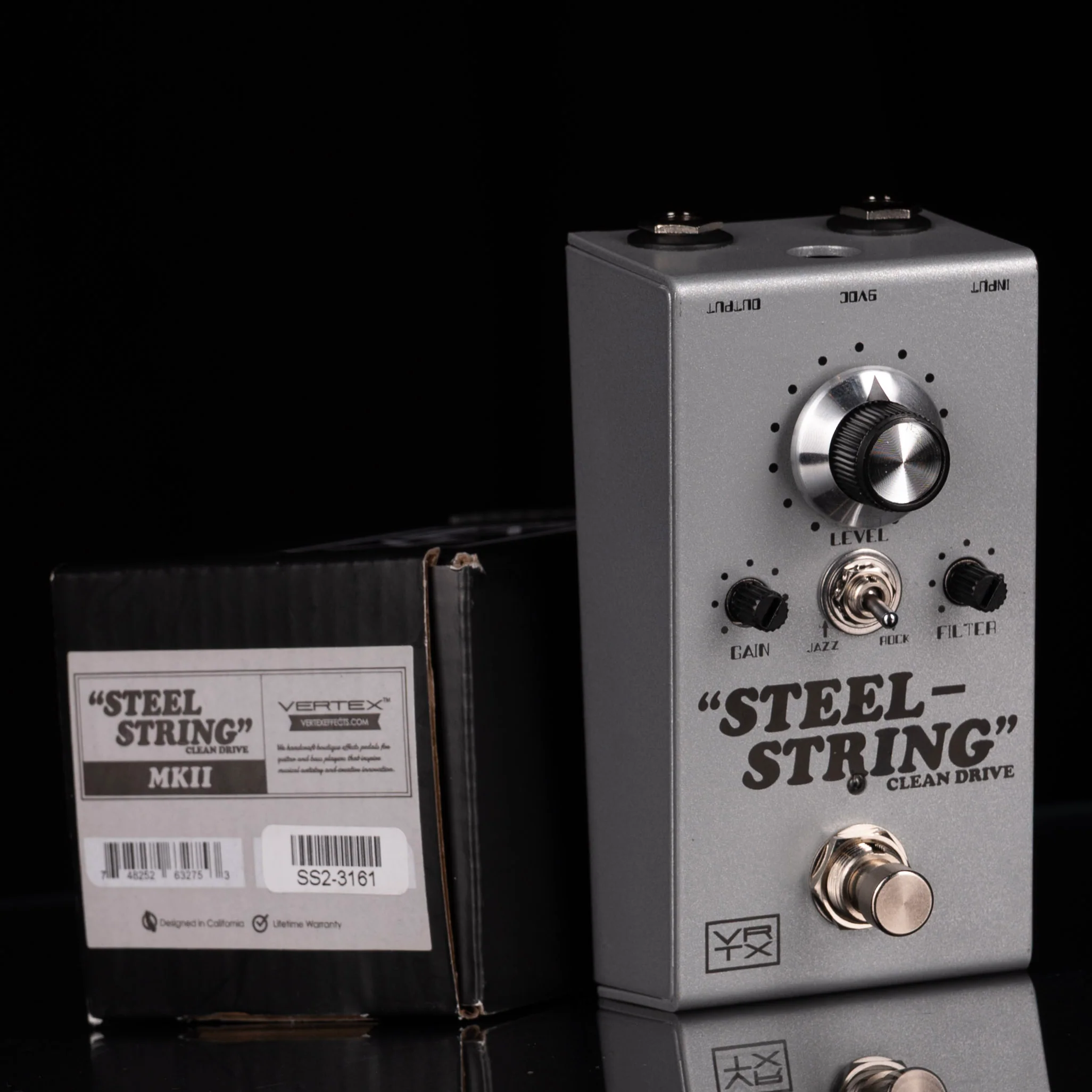 Used Vertex Steel String MKII Clean Drive Overdrive Pedal with Box - 2