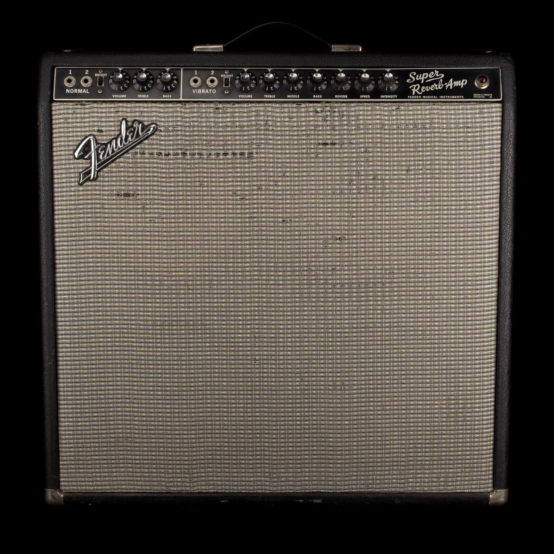 Used Vintage 1966 Fender Super Reverb Guitar Amp Combo With Footswitch and Cover