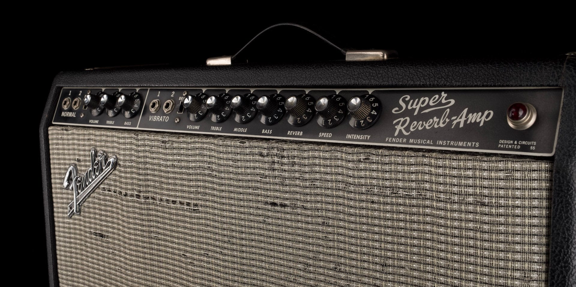 Used Vintage 1966 Fender Super Reverb Guitar Amp Combo With Footswitch and Cover - Image 2