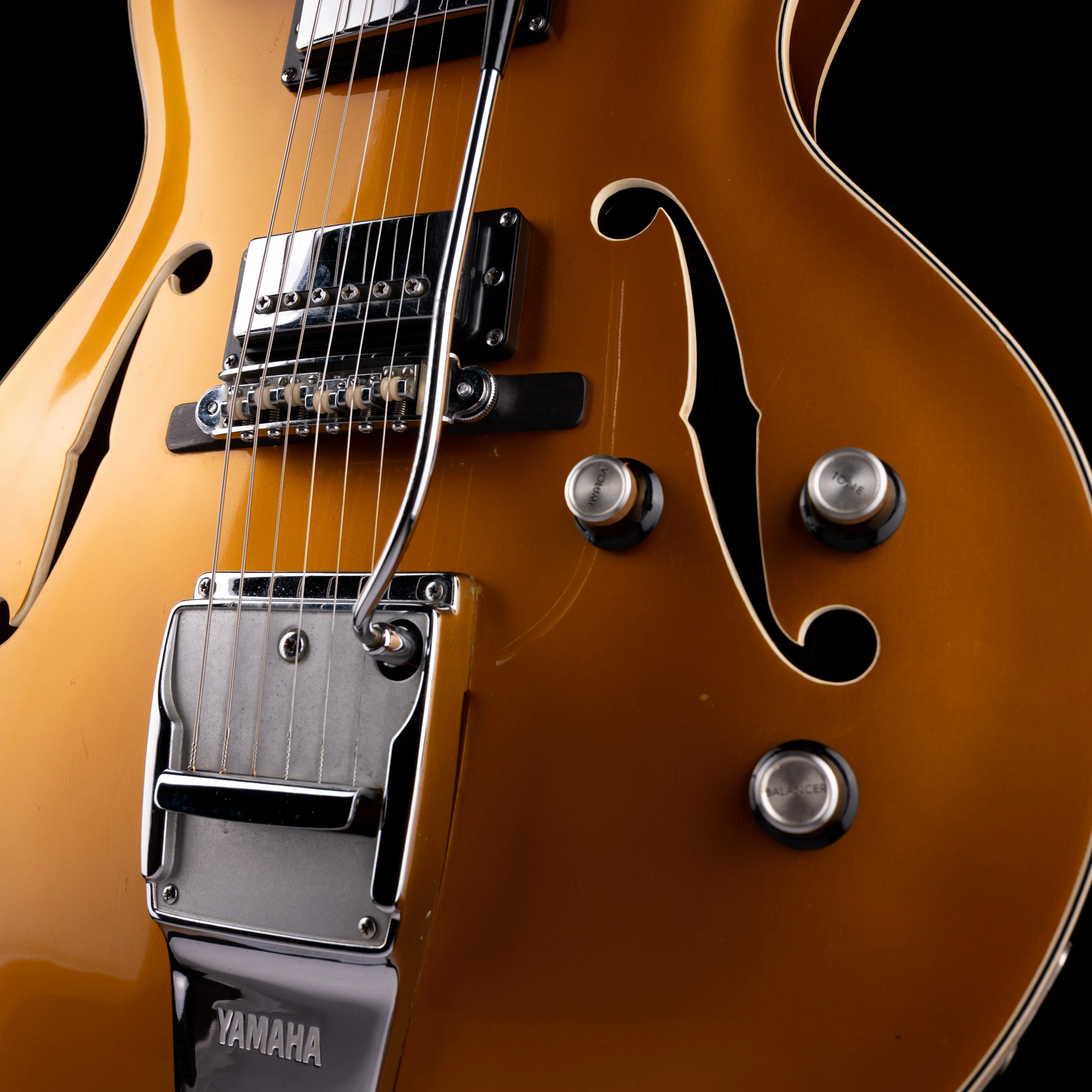 Used Vintage 1974 Yamaha SA-50 Pearl Sunflower Electric Guitar with OHSC - Image 5