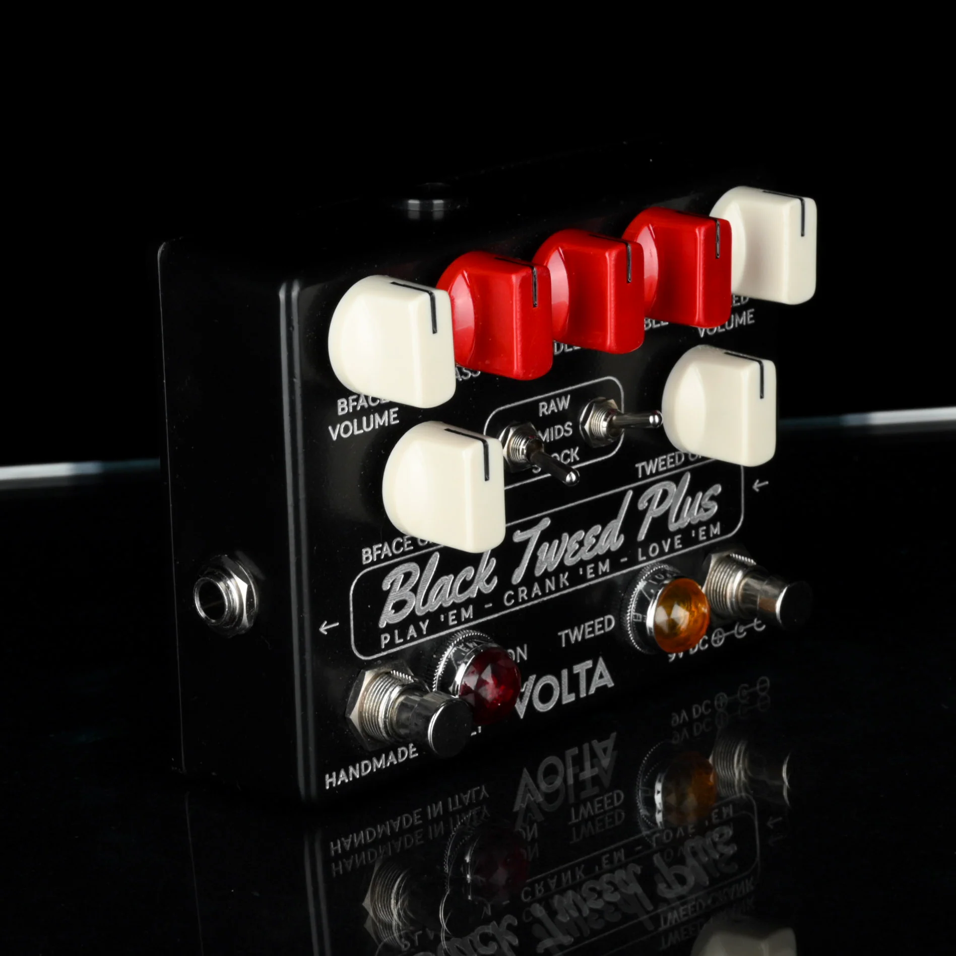 Used Volta Custom Electronics Black Tweed Plus Overdrive Pedal - Image 6