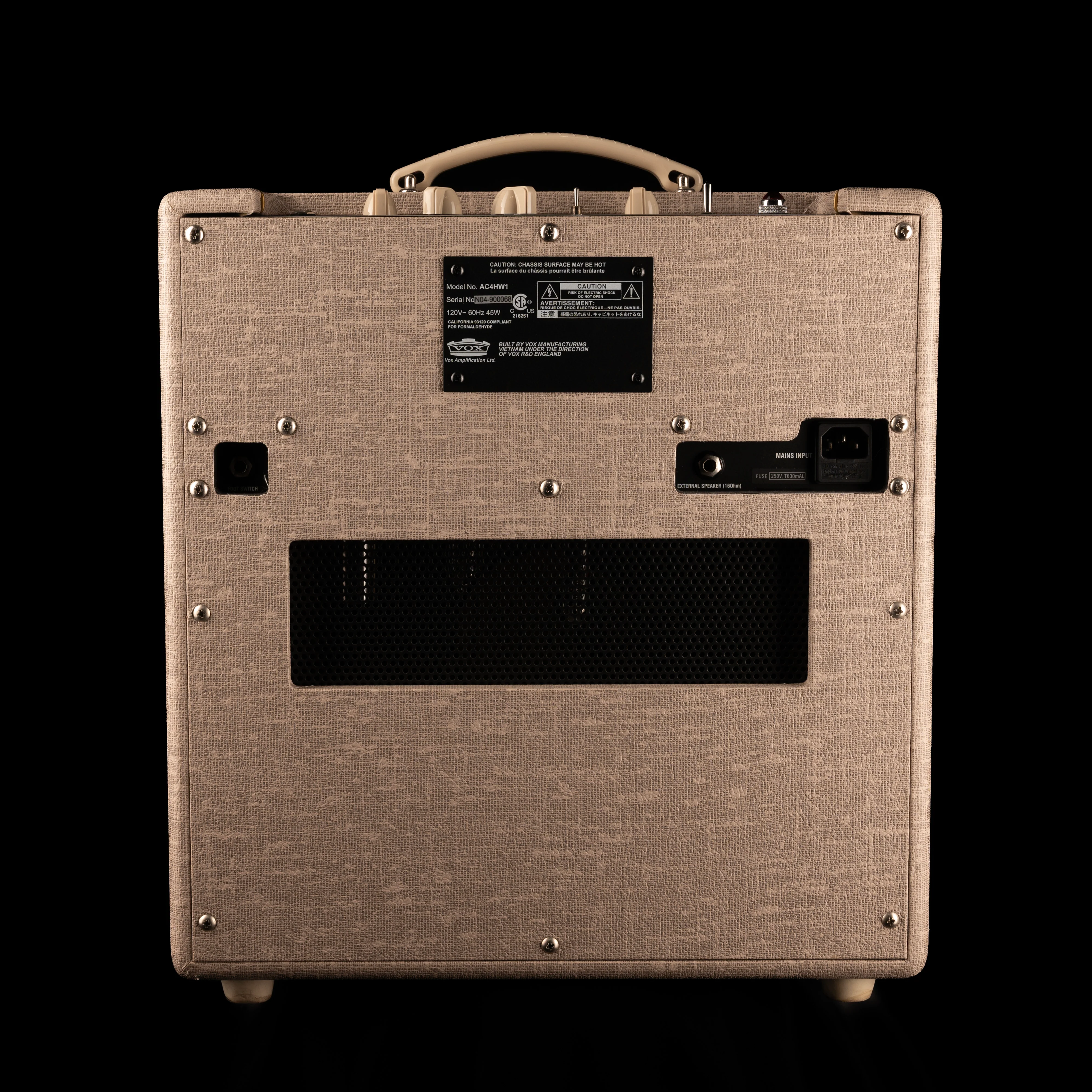 Used Vox AC4 Hand-Wired Guitar Amp Combo With Footswitch and Cover - Image 7