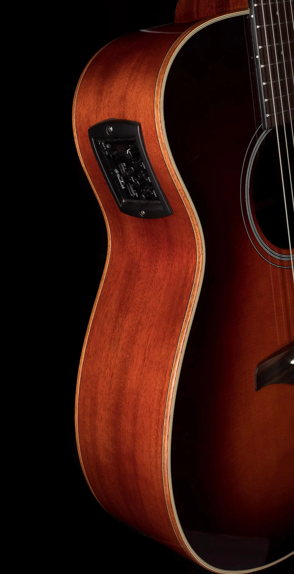 Used Yamaha AC1M Concert Cutaway Acoustic Electric Tobacco Brown Sunburst - Image 10