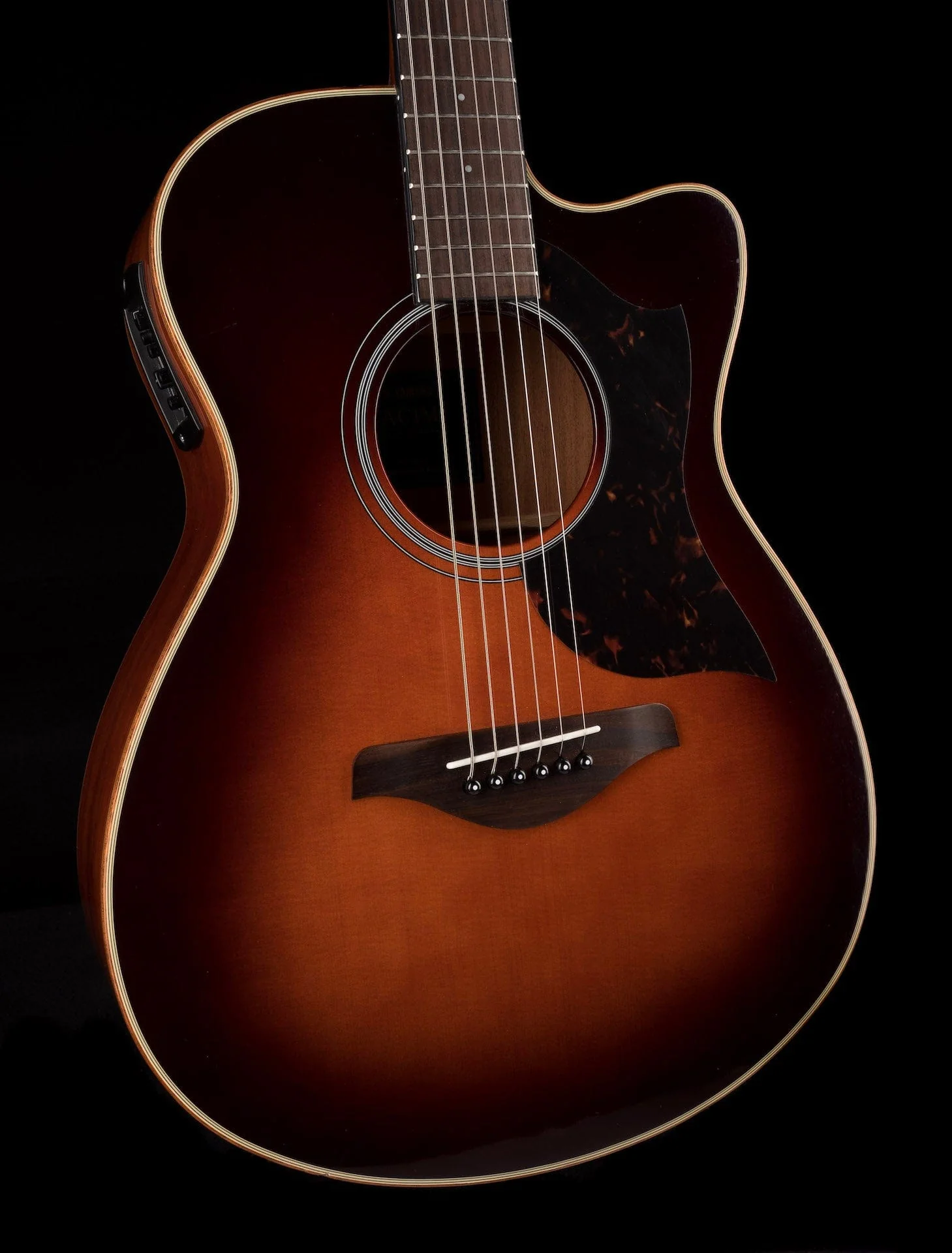 Used Yamaha AC1M Concert Cutaway Acoustic Electric Tobacco Brown Sunburst - Image 12
