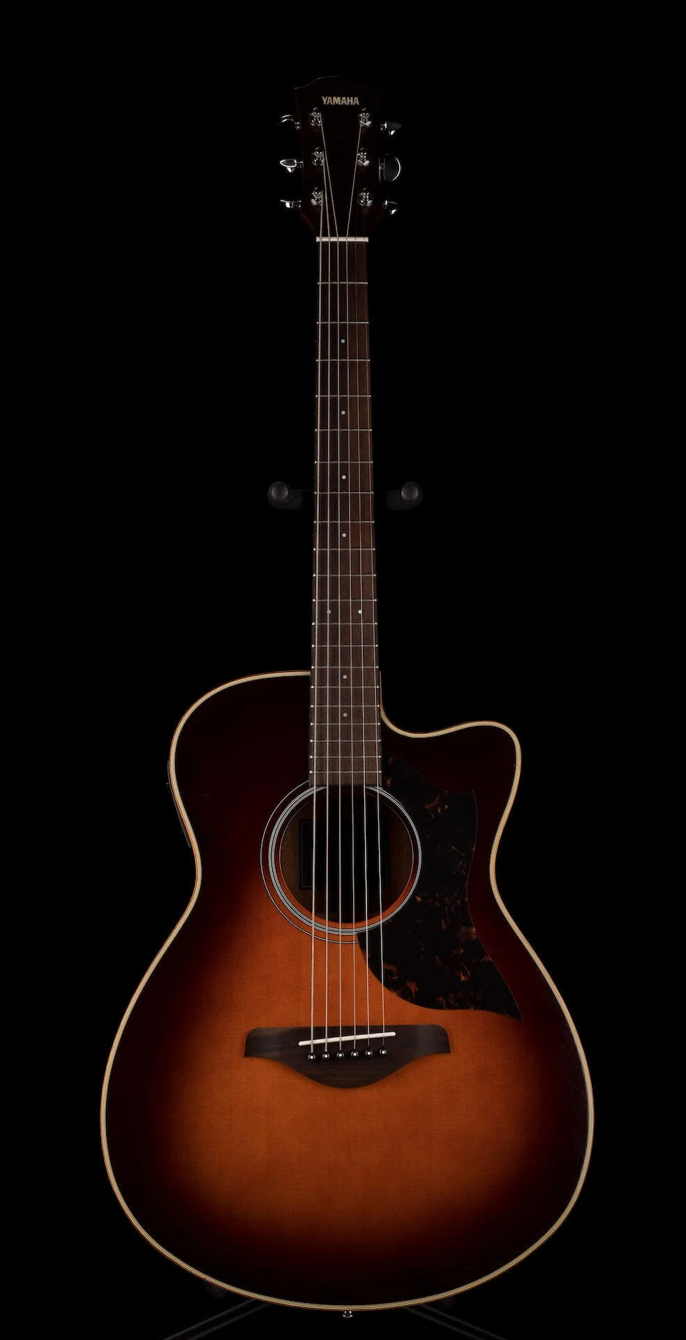 Used Yamaha AC1M Concert Cutaway Acoustic Electric Tobacco Brown Sunburst - Image 2
