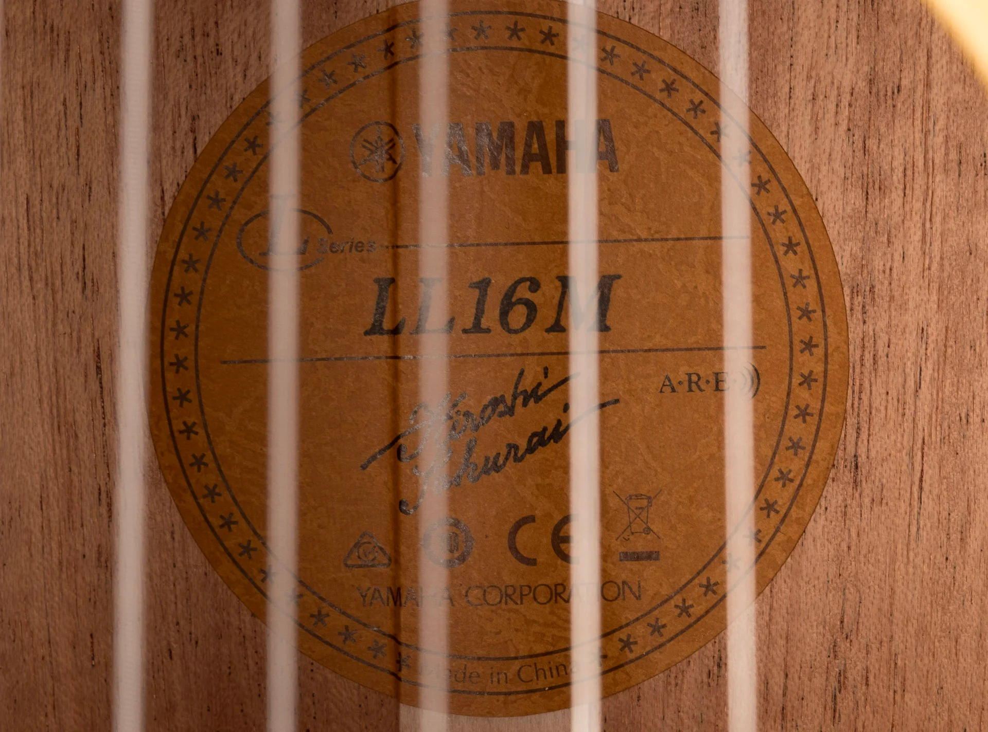 Used Yamaha LL16 ARE Original Jumbo Mahogany Acoustic Electric Guitar with Gig Bag - Image 10
