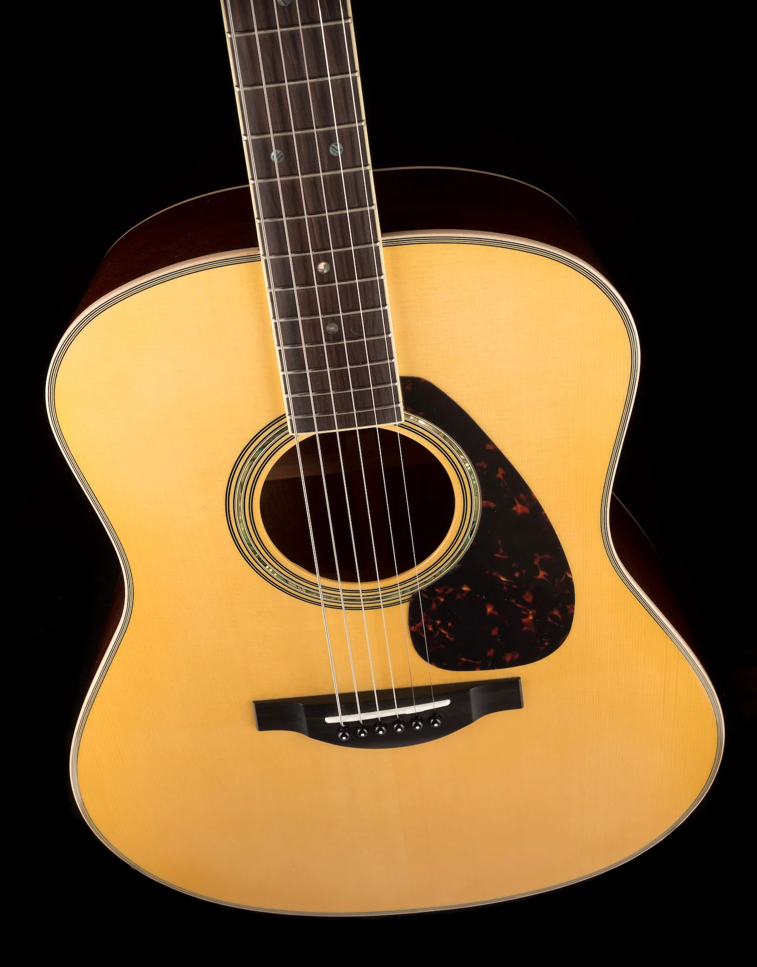 Used Yamaha LL16 ARE Original Jumbo Mahogany Acoustic Electric Guitar with Gig Bag - Image 4