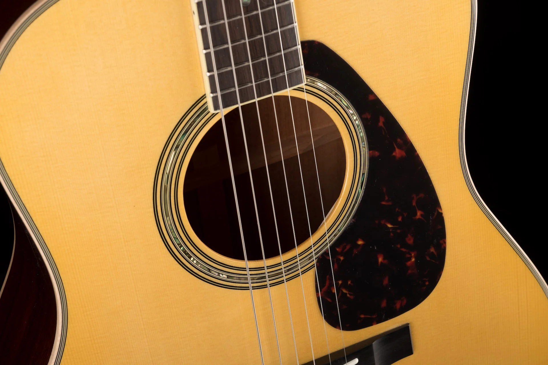 Used Yamaha LL16 ARE Original Jumbo Mahogany Acoustic Electric Guitar with Gig Bag - Image 7