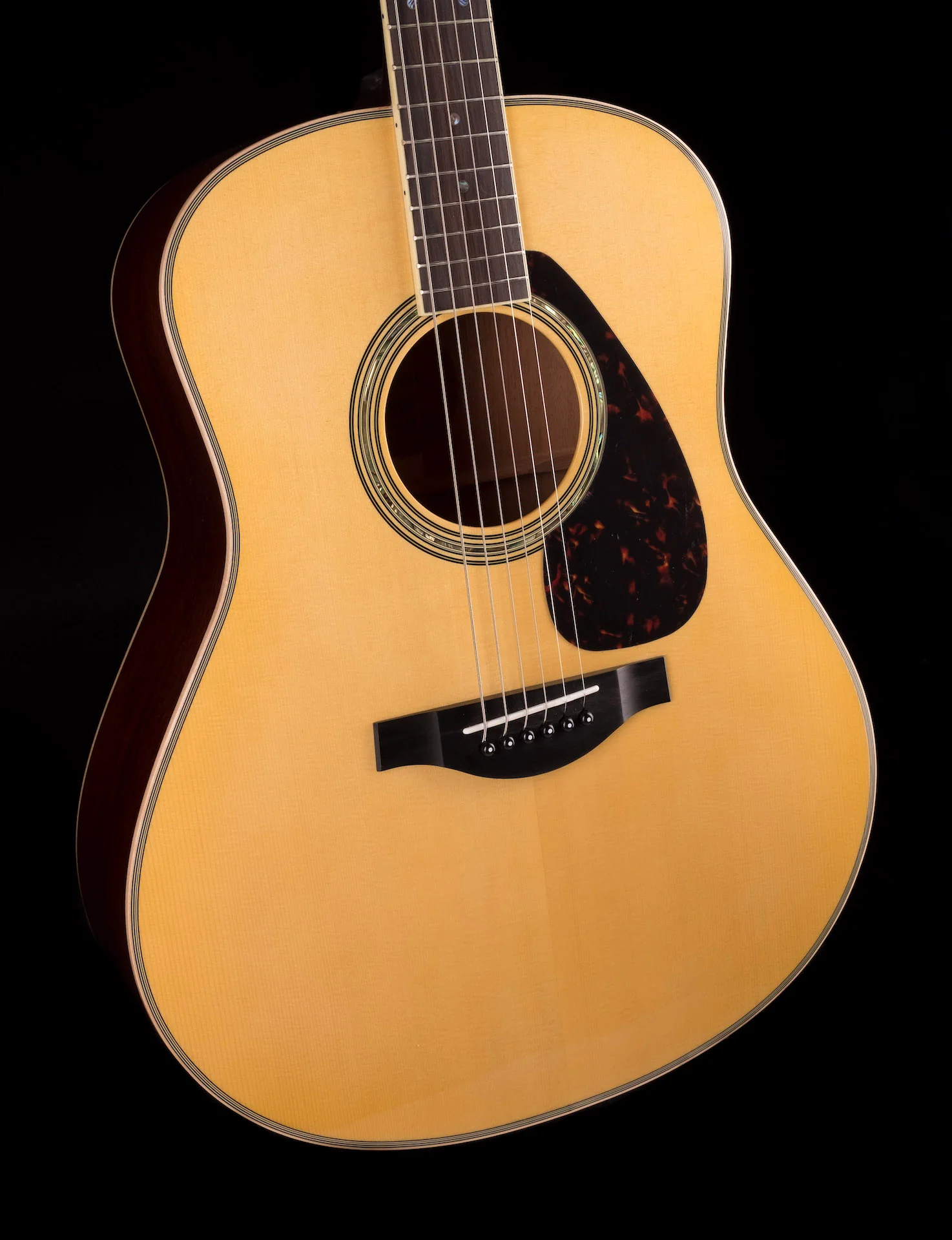 Used Yamaha LL16 ARE Original Jumbo Mahogany Acoustic Electric Guitar with Gig Bag - Image 8