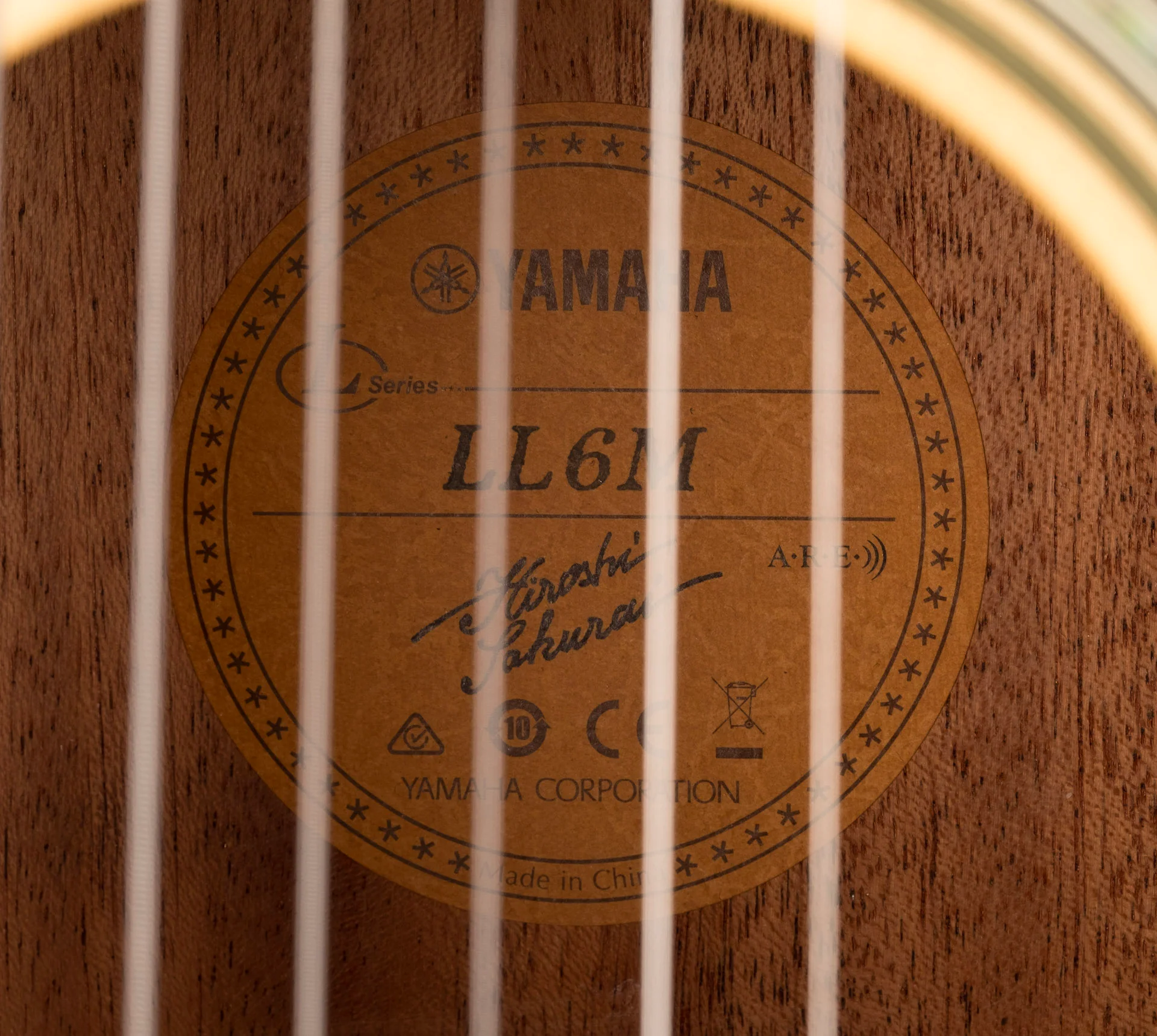 Used Yamaha LL6 ARE Original Jumbo Mahogany Natural Acoustic Electric Guitar With Gig Bag - Image 10
